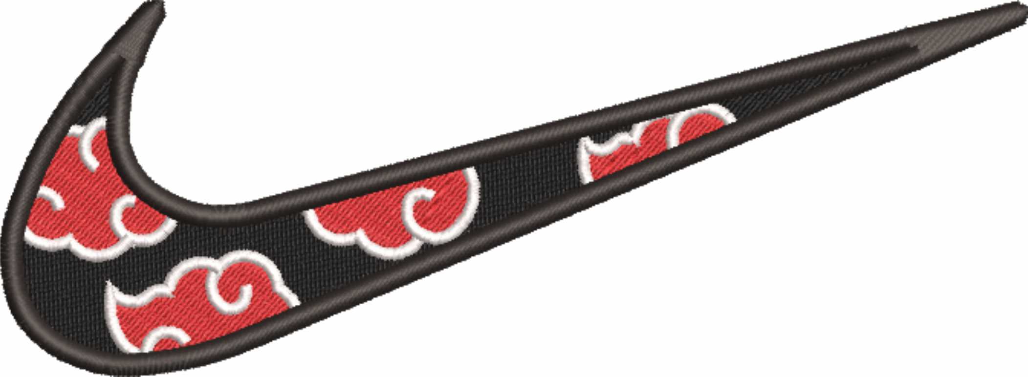 Nike Swoosh Japanese Cloud - Anime - Nike embroidery design - instant download — view 4