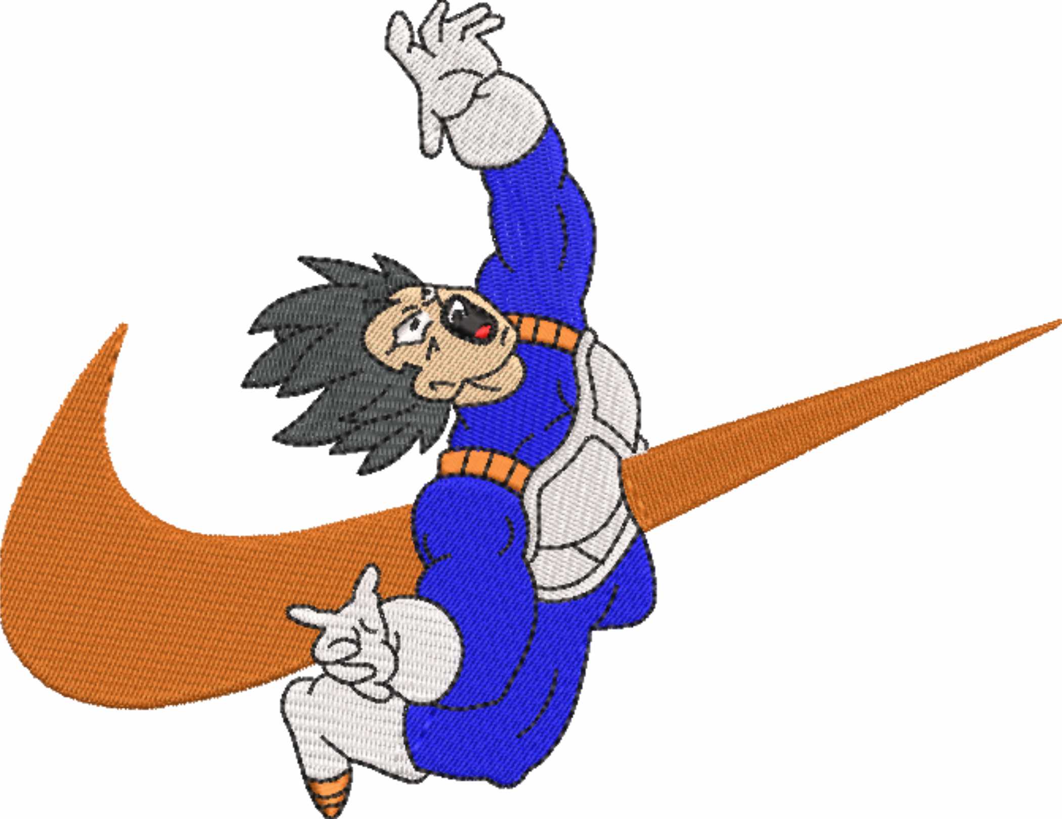 Nike Swoosh Kills Vegeta Dragon Ballz - Anime - Nike embroidery design - instant download — view 4