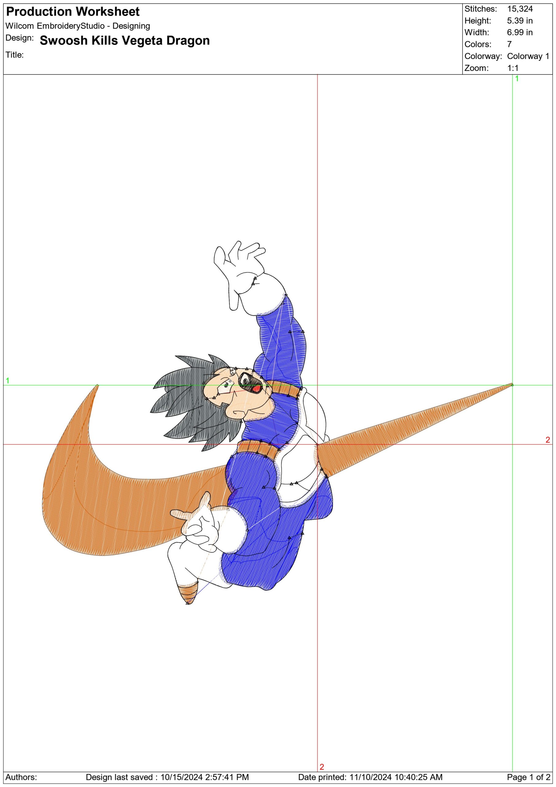 Nike Swoosh Kills Vegeta Dragon Ballz - Anime - Nike embroidery design - instant download — view 2
