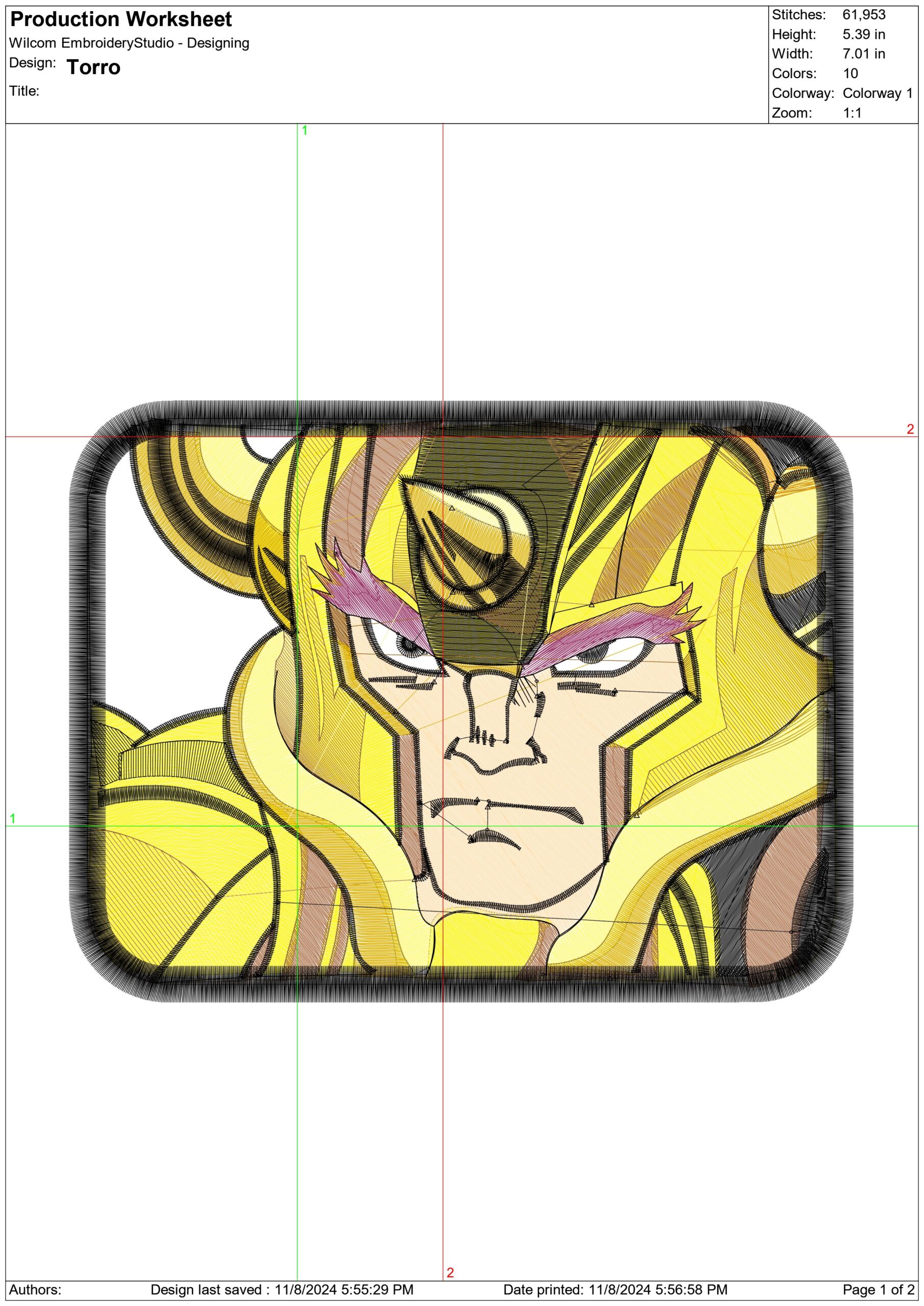 Torro - Anime - Nike embroidery design - instant download — view 2