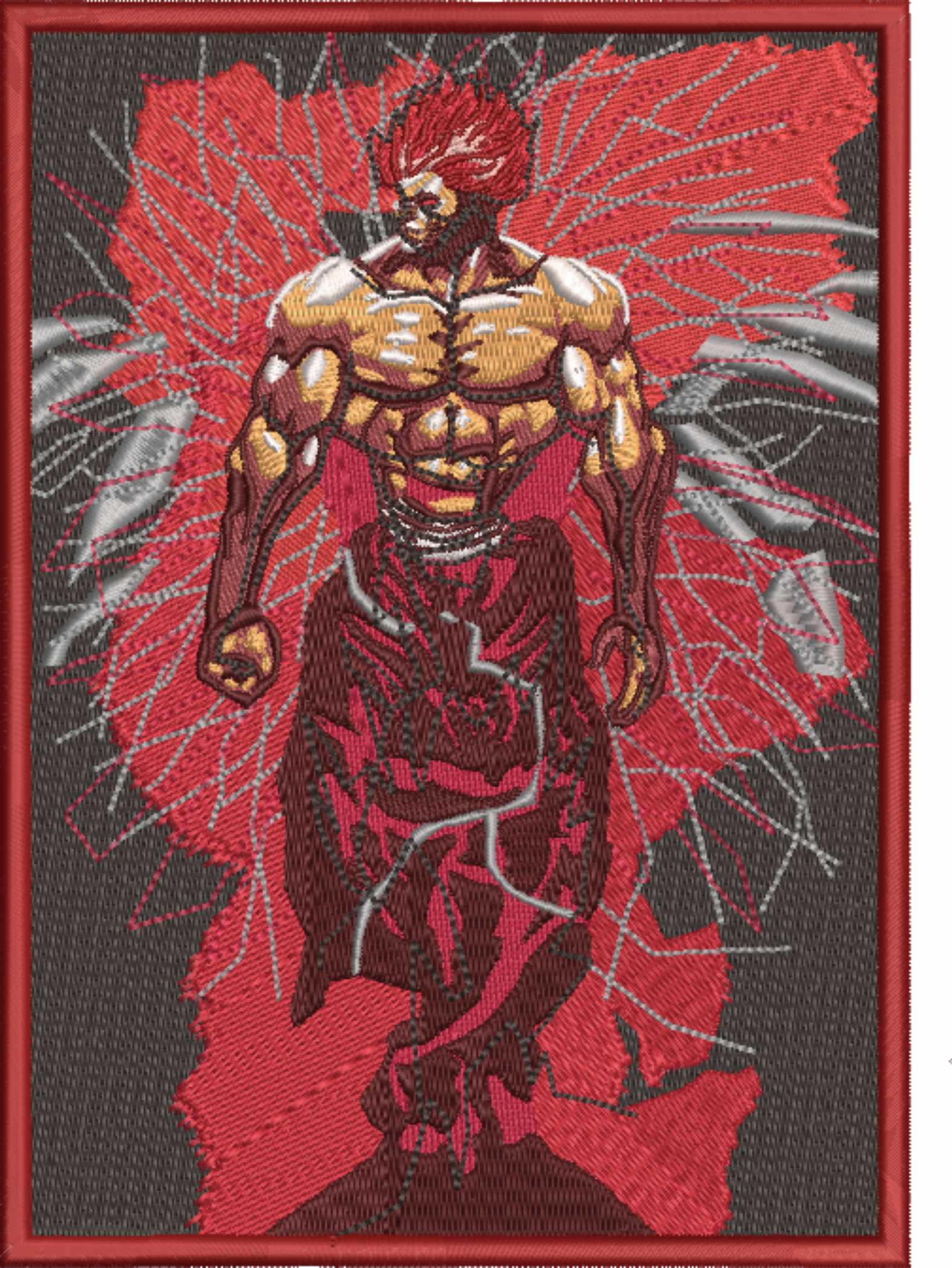 Yujiro Hanma Frame - Anime - Nike embroidery design - instant download — view 4