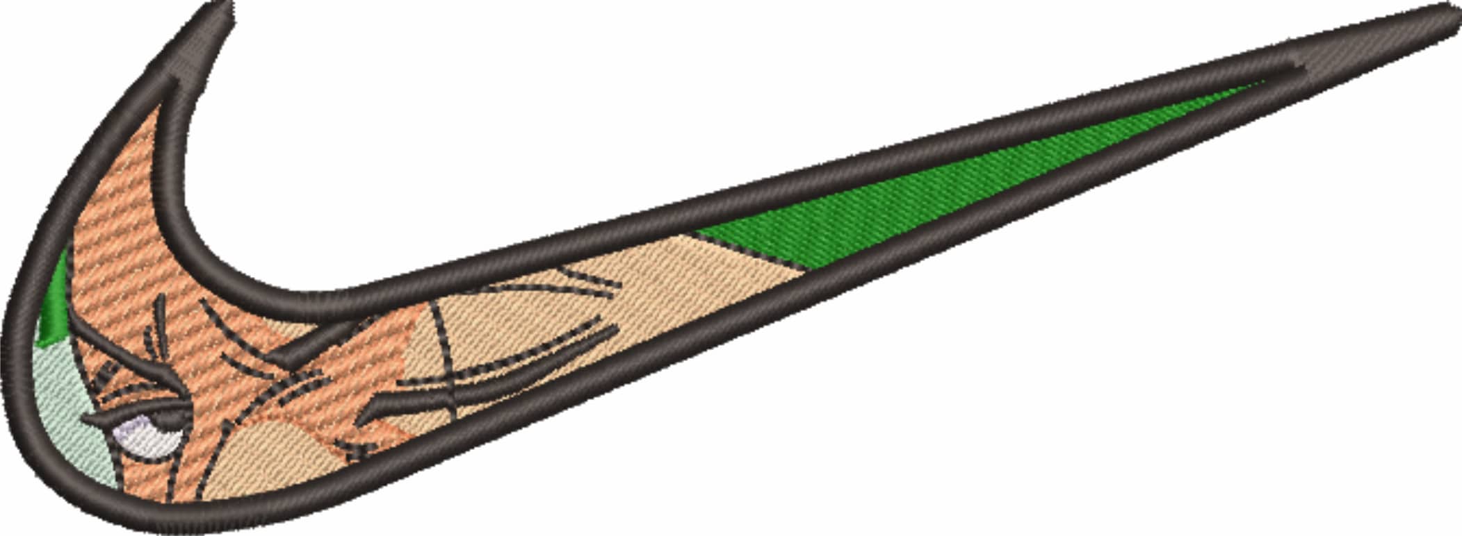 Nike Swoosh Zorro - Anime - Nike embroidery design - instant download — view 4