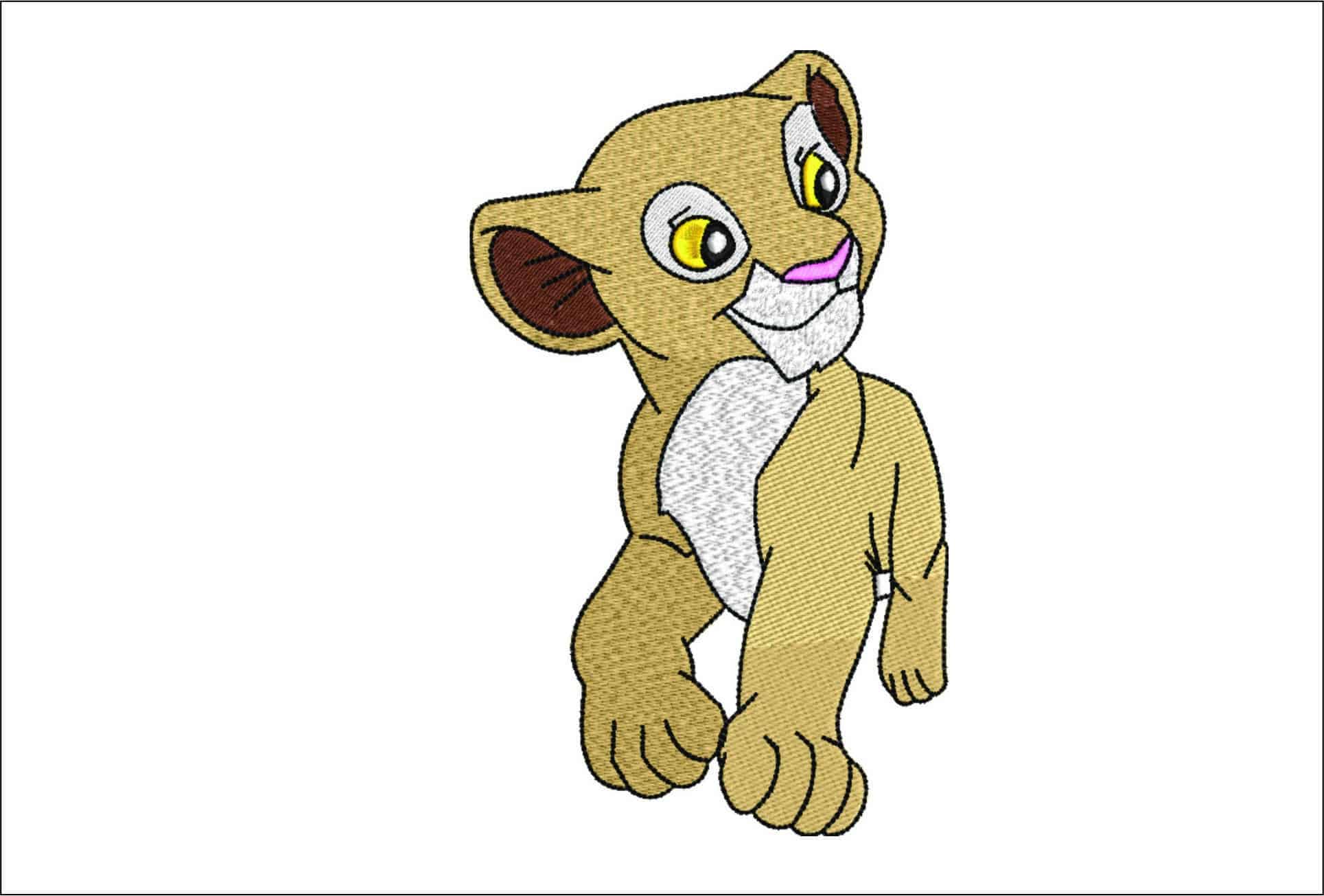 Nala - Lion King - Nike embroidery design file - instant download in a frame