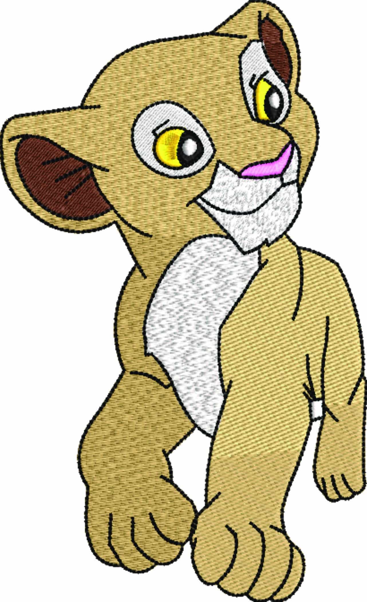Nala - Lion King - Nike embroidery design file - instant download in a frame — view 3