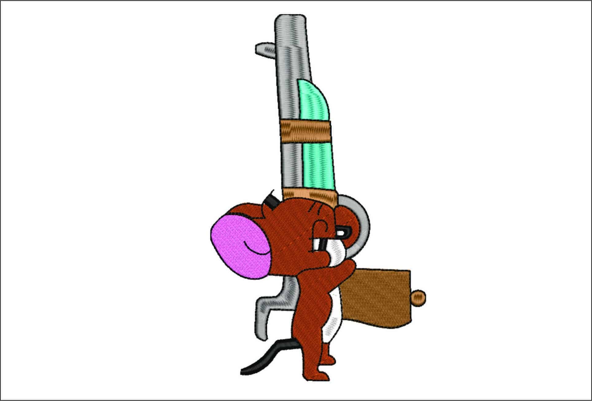 Jerry Duel - Cartoon - Nike embroidery design - instant download
