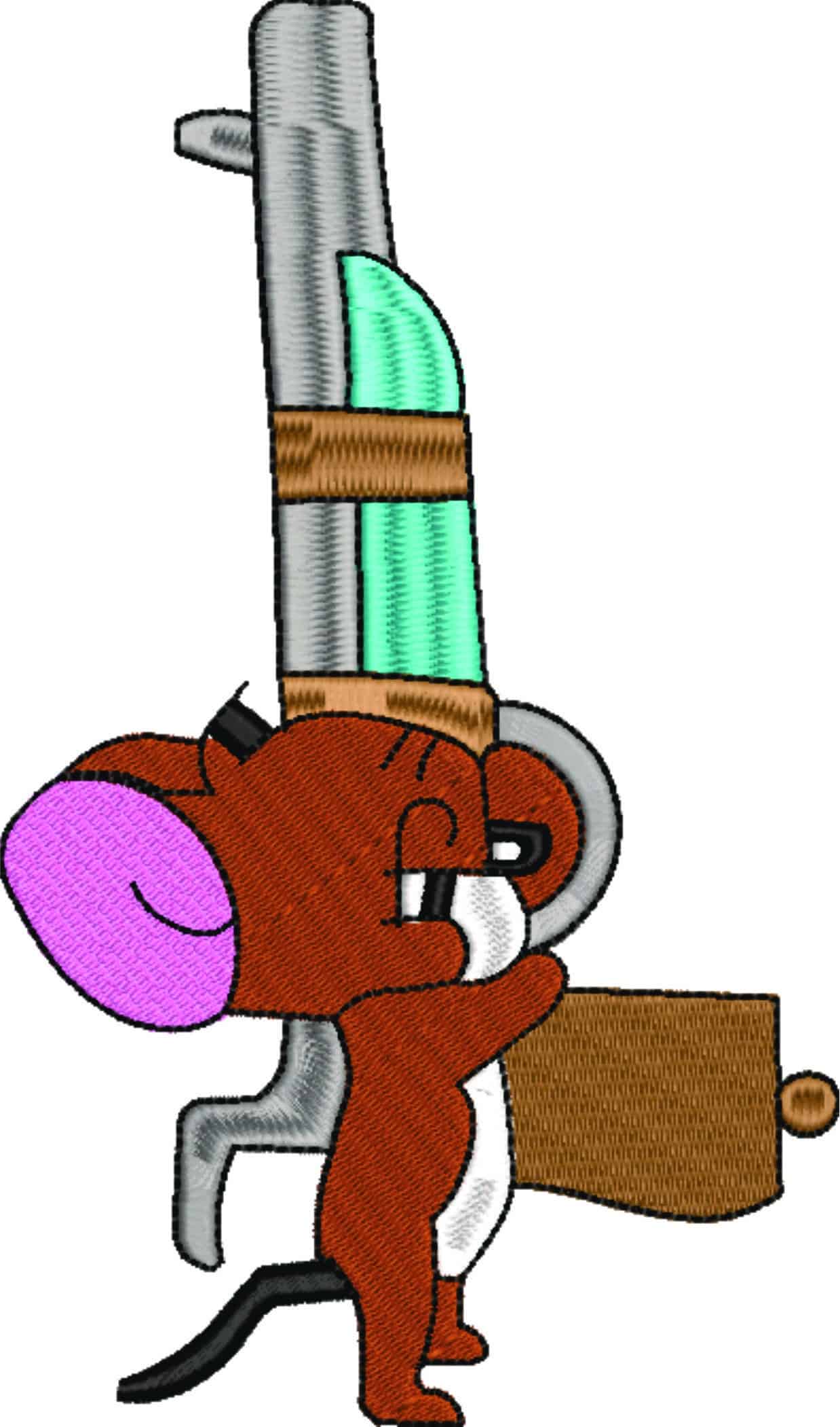 Jerry Duel - Cartoon - Nike embroidery design - instant download — view 3