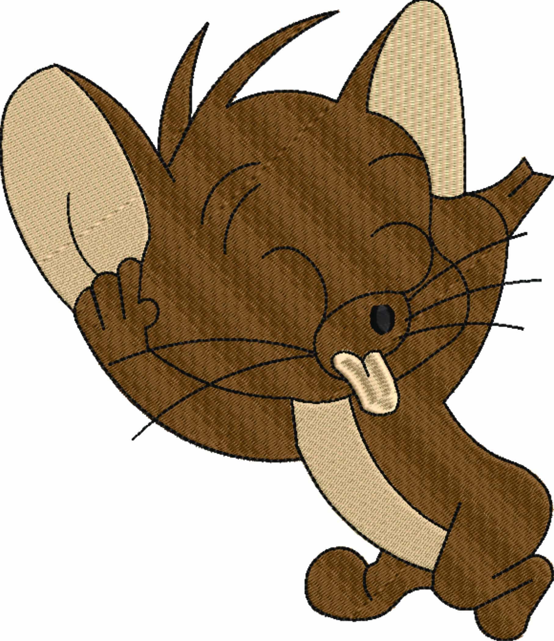 Jerry Blowing Raspberry - Cartoon - Nike embroidery design - instant download — view 4