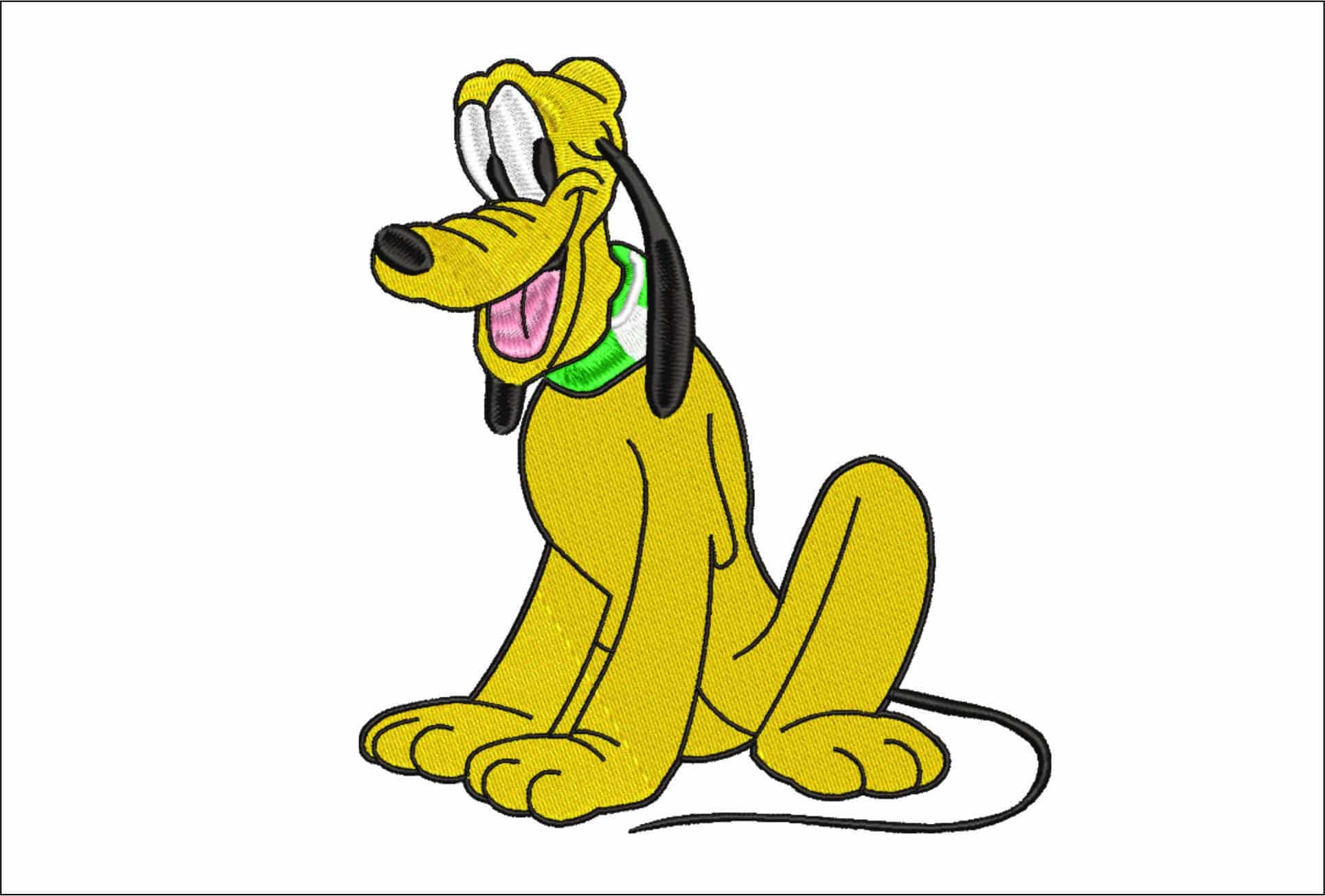 Pluto Sitting - Mickey Mouse - Cartoon - Nike embroidery design - instant download