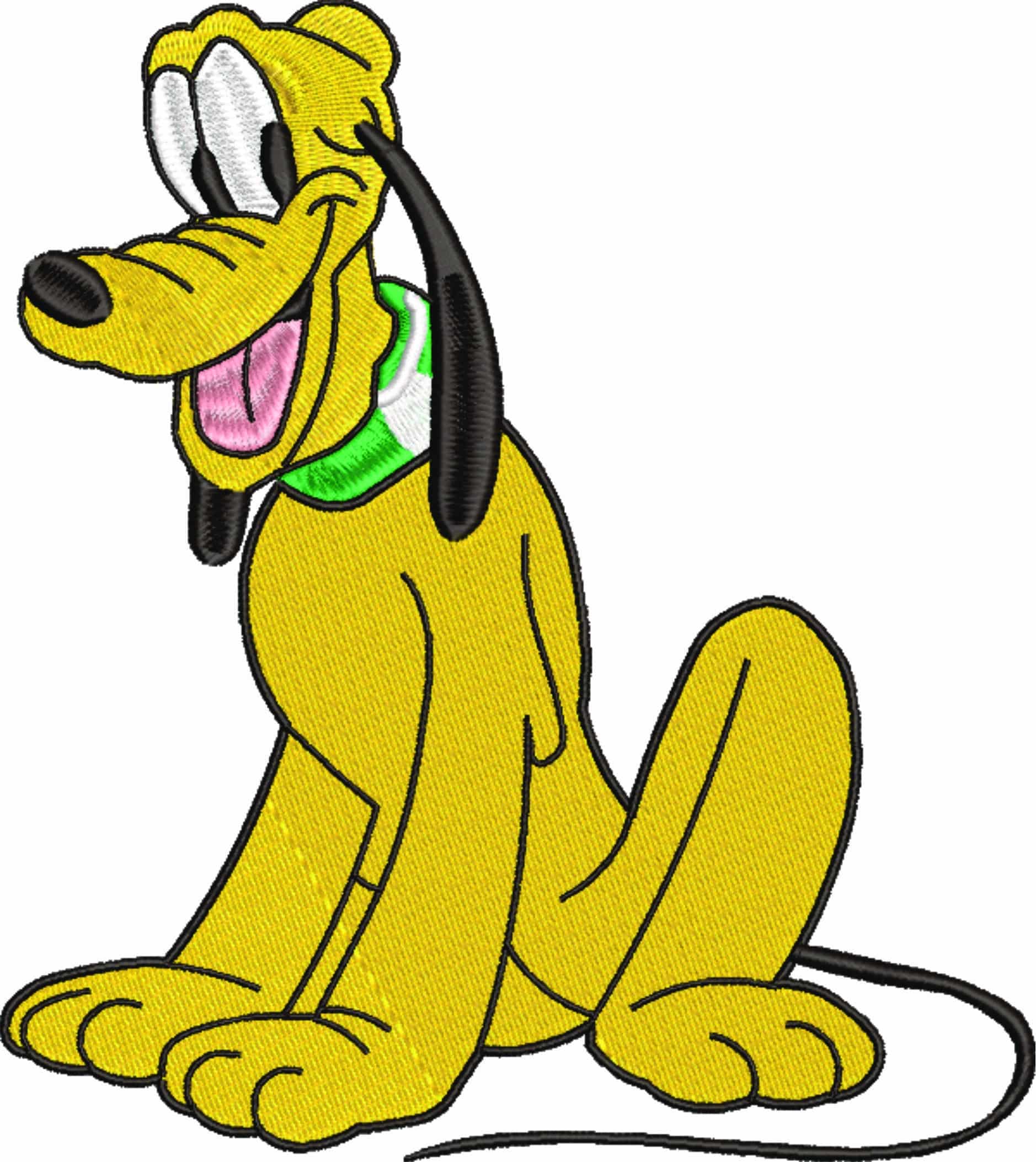Pluto Sitting - Mickey Mouse - Cartoon - Nike embroidery design - instant download — view 4