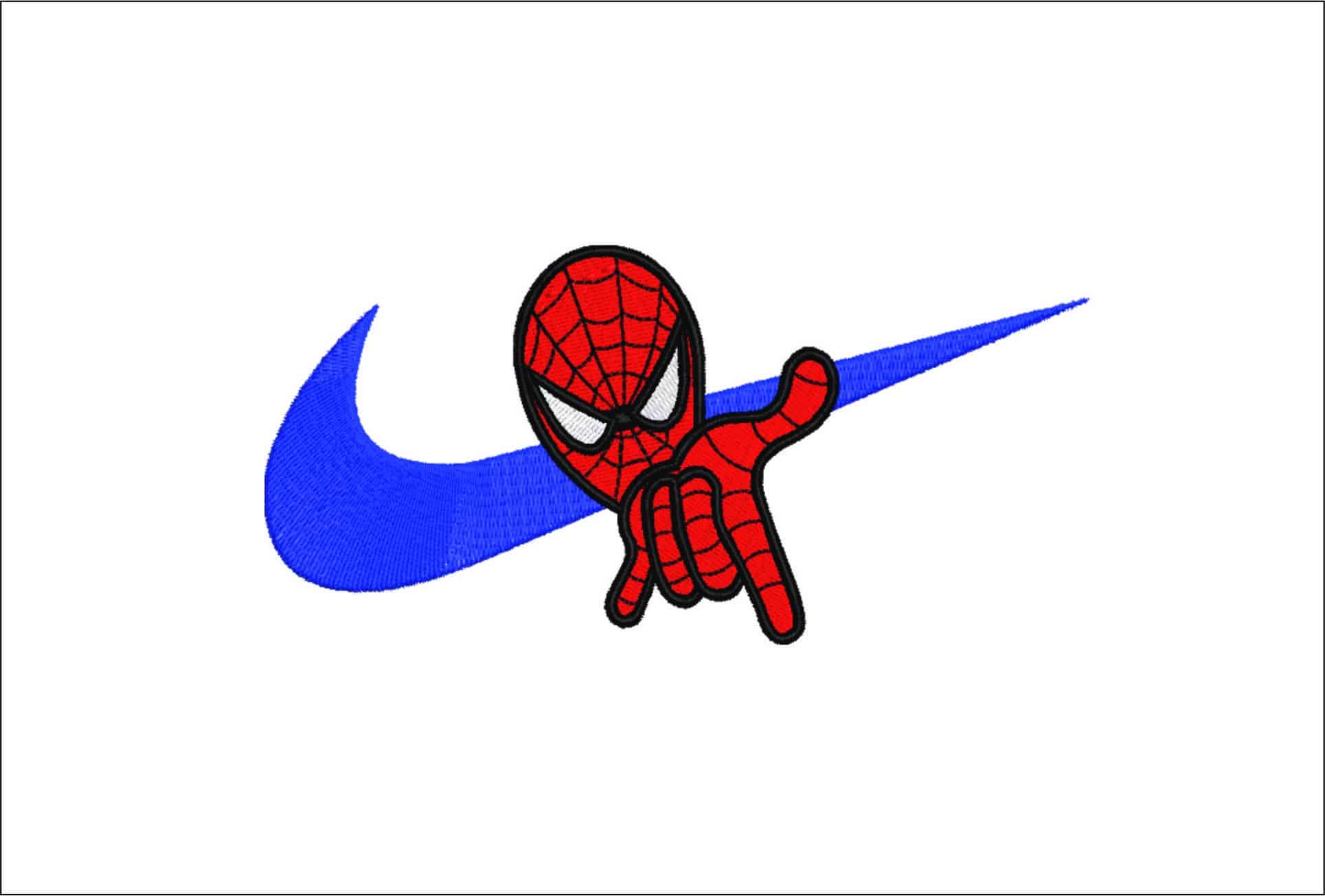 Nike Swoosh Spiderman Shooting Pose - Marvel Comics - Nike embroidery design file - instant download