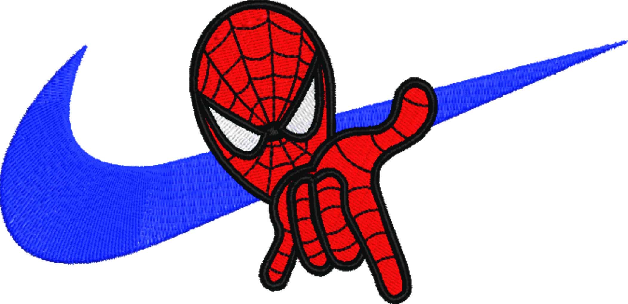 Nike Swoosh Spiderman Shooting Pose - Marvel Comics - Nike embroidery design file - instant download — view 4