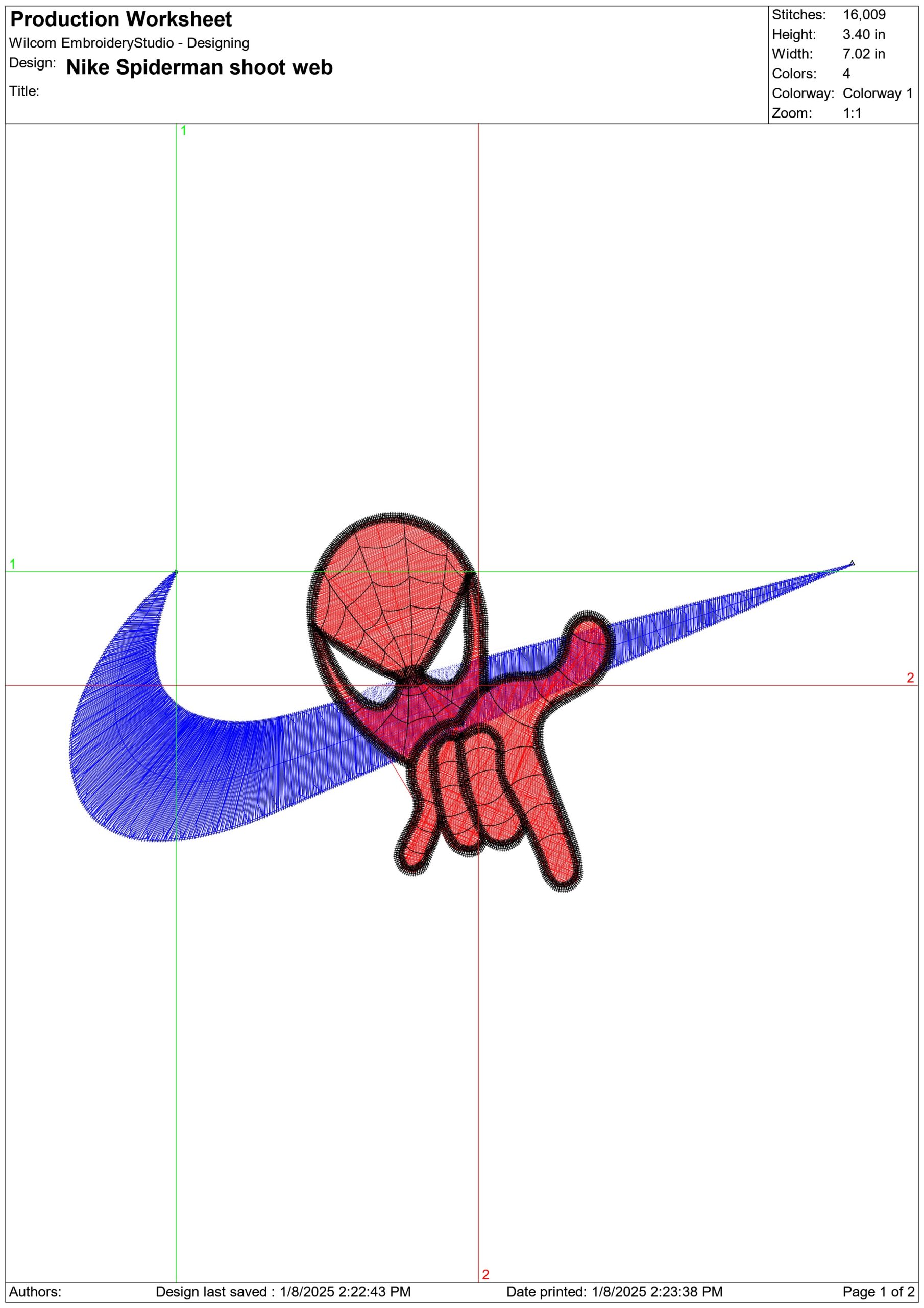 Nike Swoosh Spiderman Shooting Pose - Marvel Comics - Nike embroidery design file - instant download — view 2