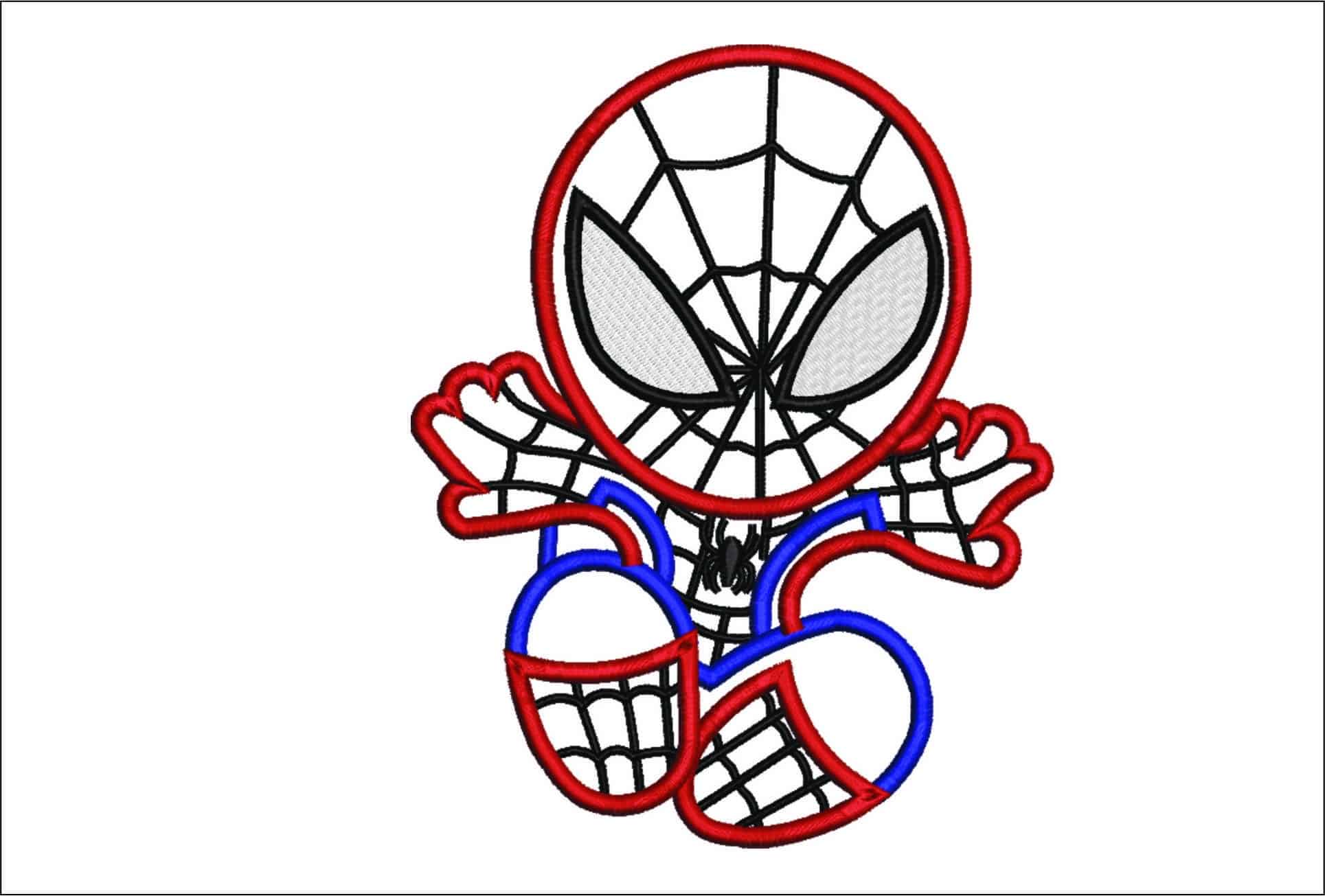 Spiderman Ghost Cartoon - Marvel Comics - Nike embroidery design file - instant download