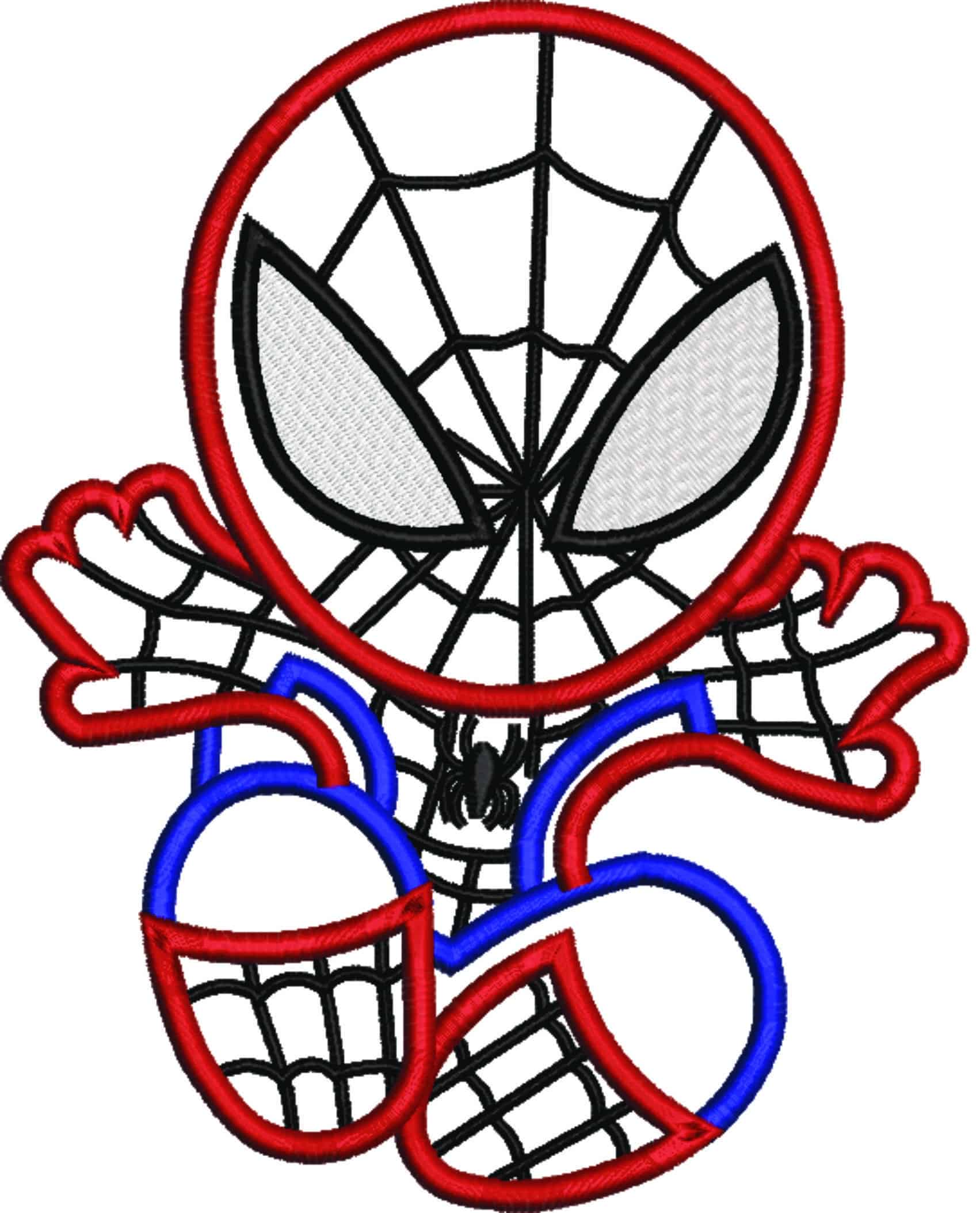 Spiderman Ghost Cartoon - Marvel Comics - Nike embroidery design file - instant download — view 4