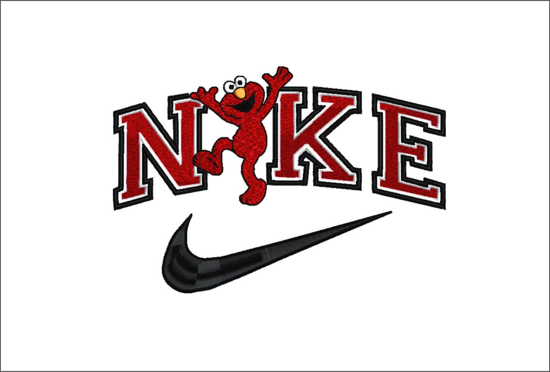 Nike Swoosh Elmo - Sesame Street - Cartoon - Nike embroidery design - instant download