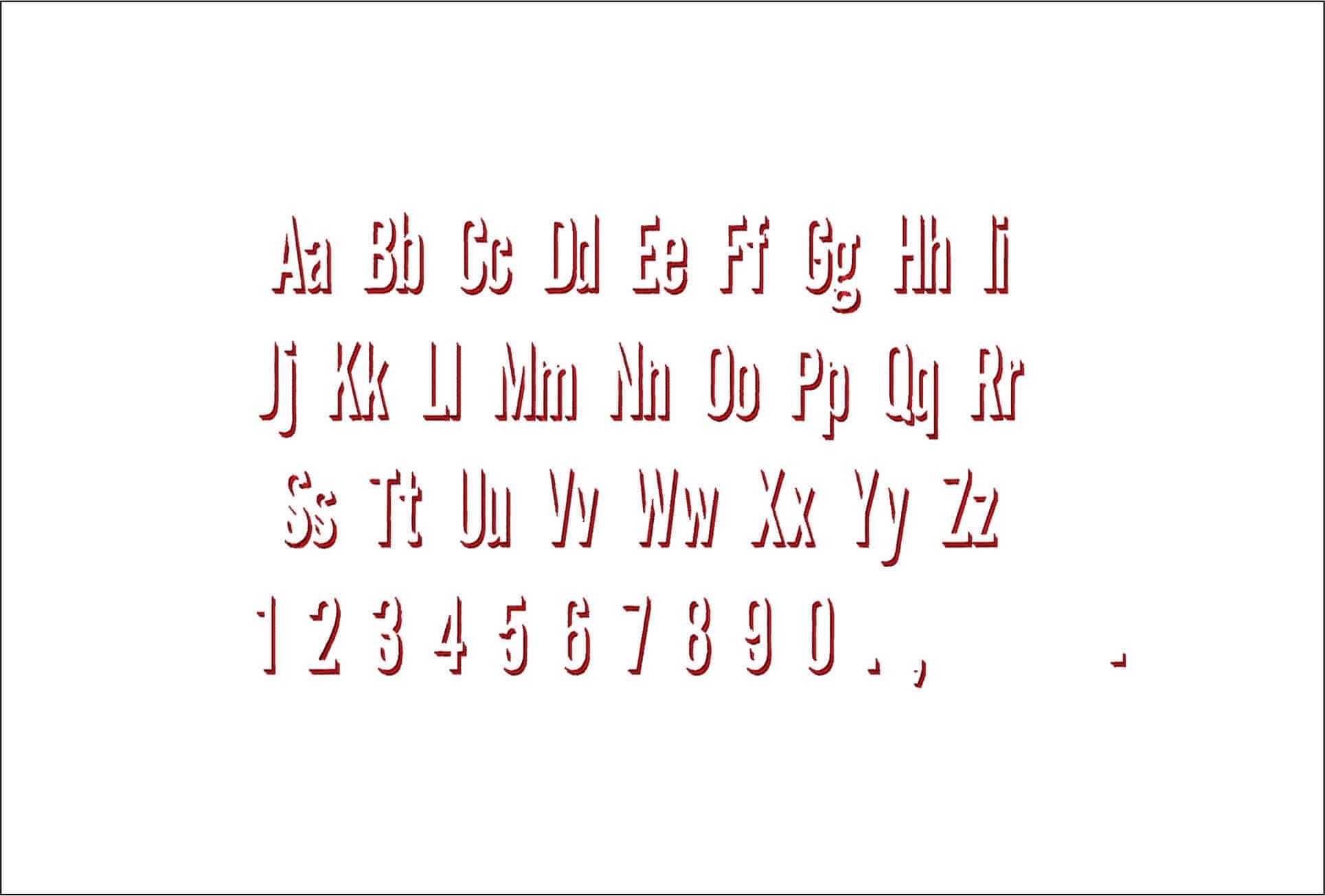 Eclipse Embroidery Font Set - 1" 1.5" 2" 2.5" 3" and 4" - Machine Embroidery Alphabet Font - instant download — view 4