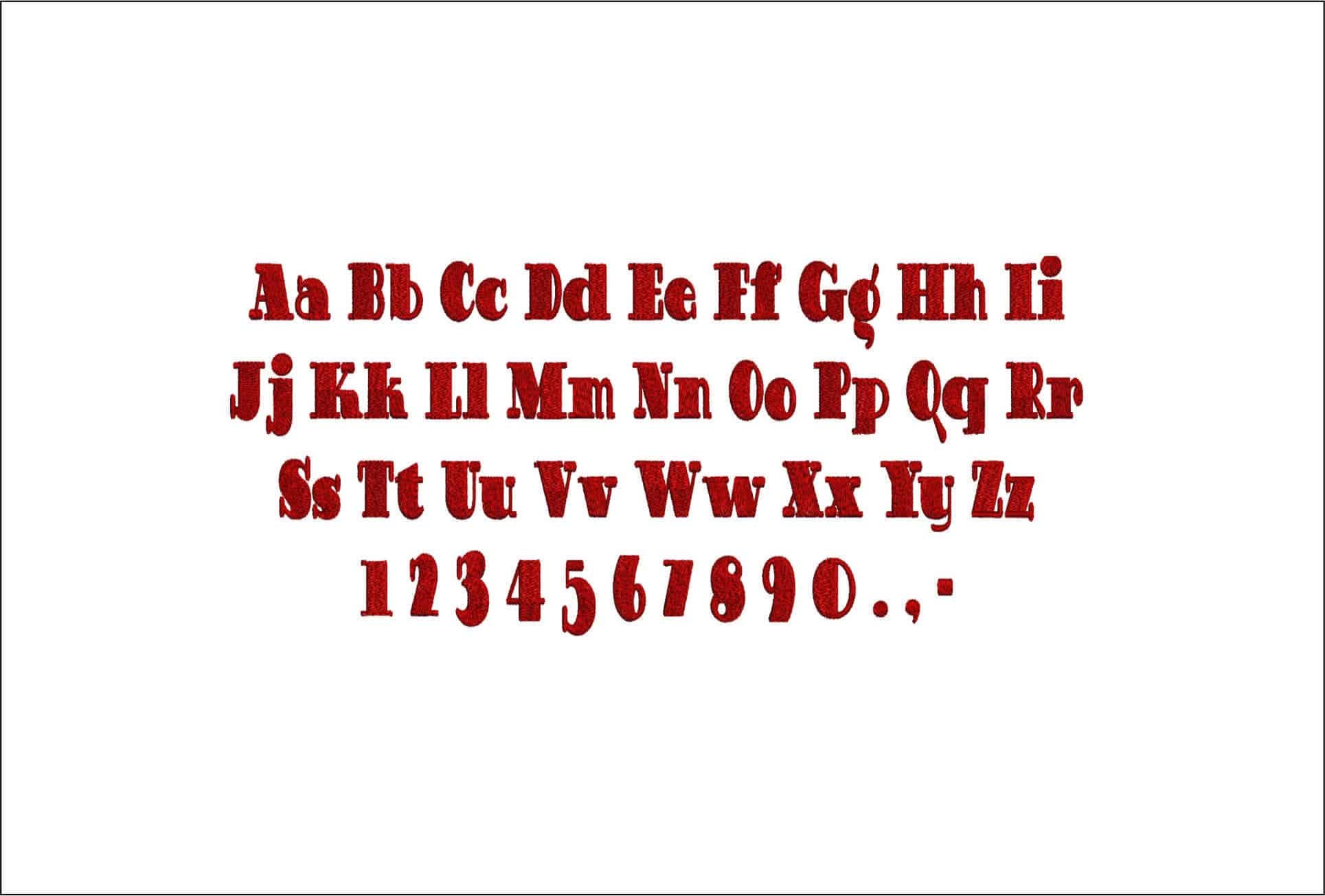Guinness Stout Embroidery Font Set - 1" 1.5" 2" 2.5" 3" and 4" - Machine Embroidery Alphabet Font - instant download — view 2
