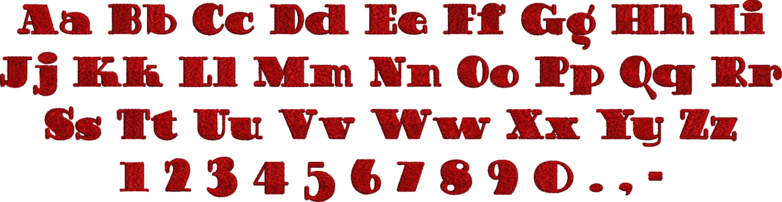 Guinness Stout Embroidery Font Set - 1" 1.5" 2" 2.5" 3" and 4" - Machine Embroidery Alphabet Font - instant download — view 3