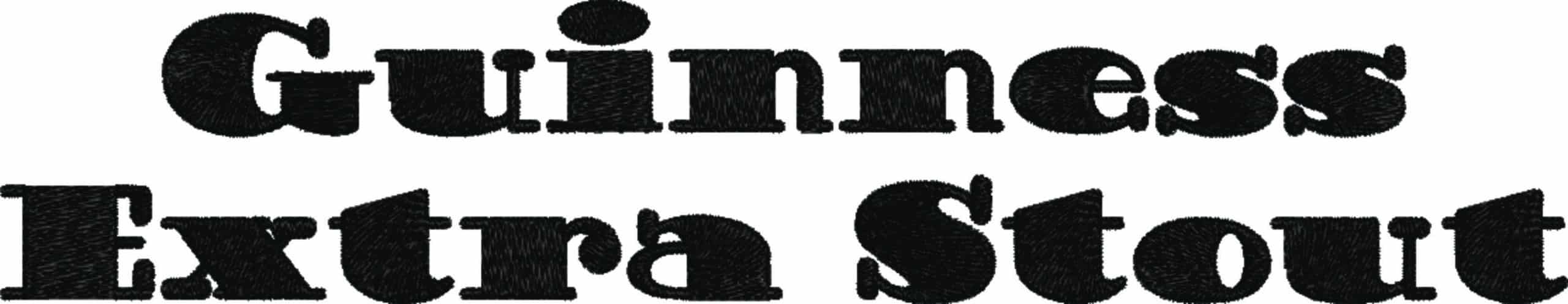 Guinness Stout Embroidery Font Set - 1" 1.5" 2" 2.5" 3" and 4" - Machine Embroidery Alphabet Font - instant download — view 4