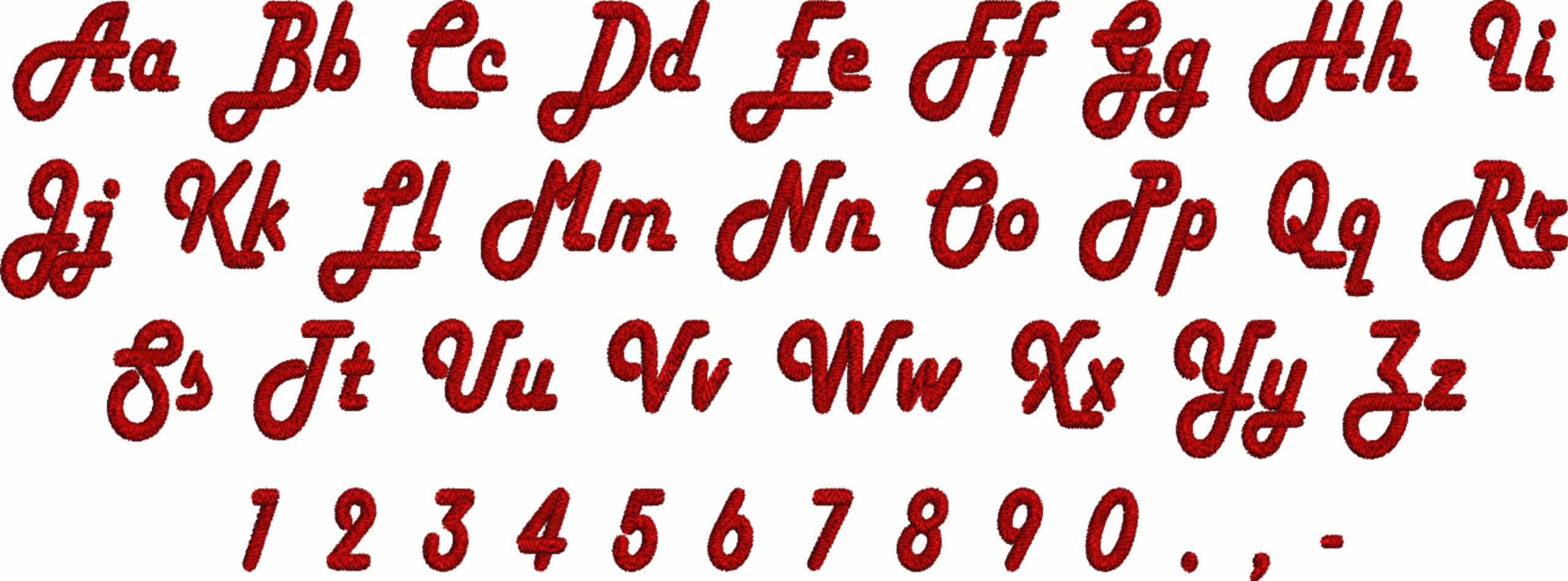 Harlow Solid Italic Embroidery Font Set - 1" 1.5" 2" 2.5" 3" and 4" - Machine Embroidery Alphabet Font - instant download — view 4