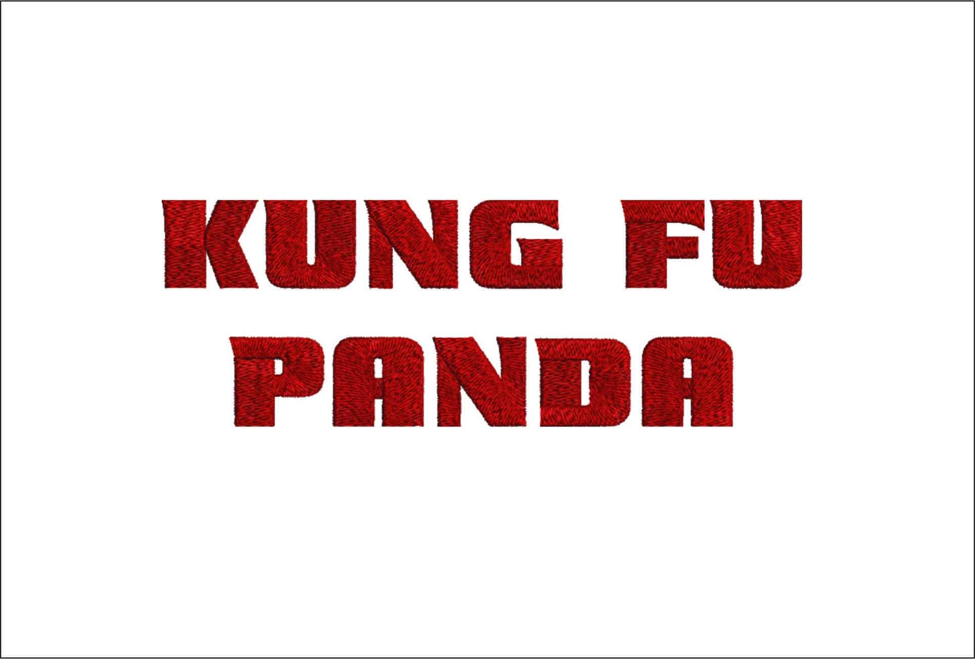 Kung Fu Panda  Embroidery Font Set - 1" 1.5" 2" 2.5" 3" and 4" - Machine Embroidery Alphabet Font - instant download