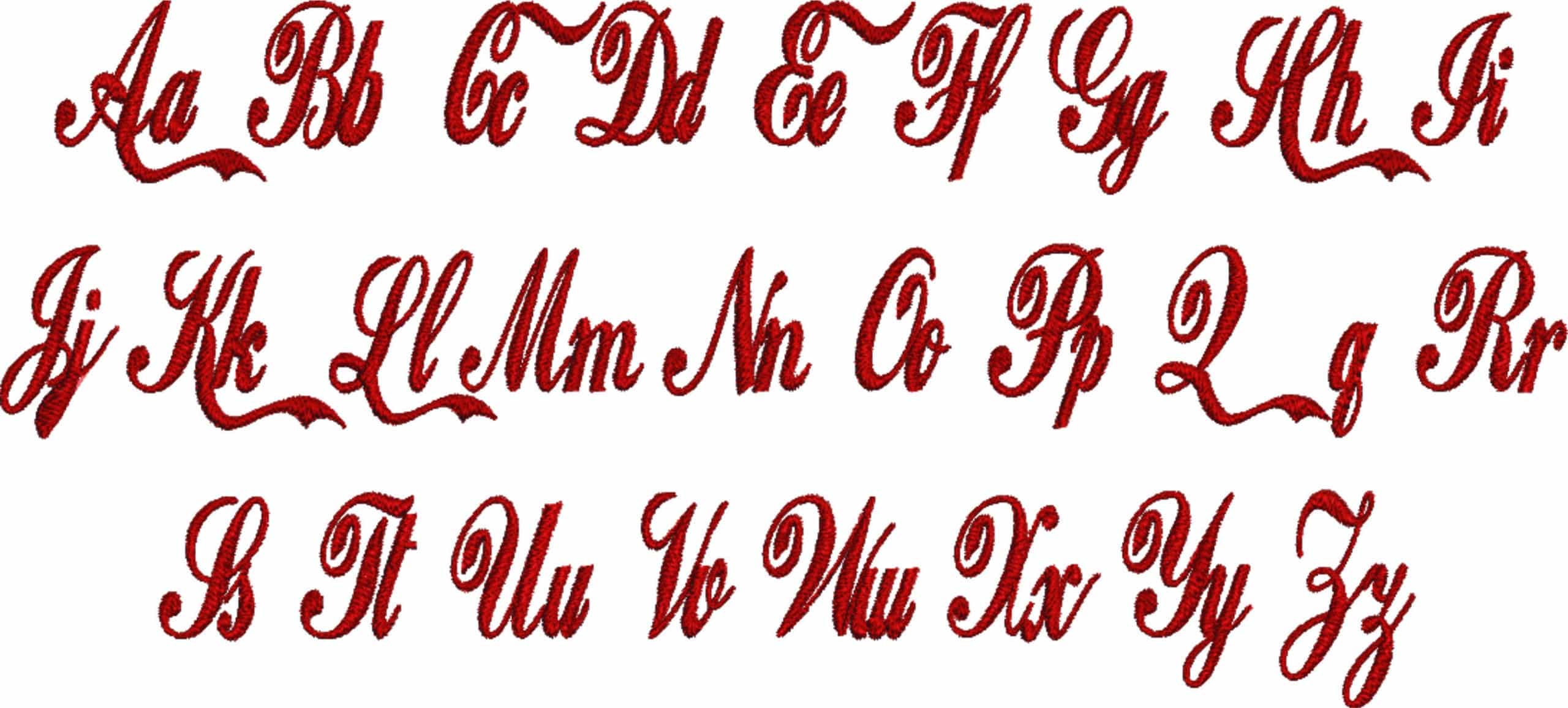 Loki Cola Embroidery Font Set - 1" 1.5" 2" 2.5" 3" and 4" - Machine Embroidery Alphabet Font - instant download — view 3