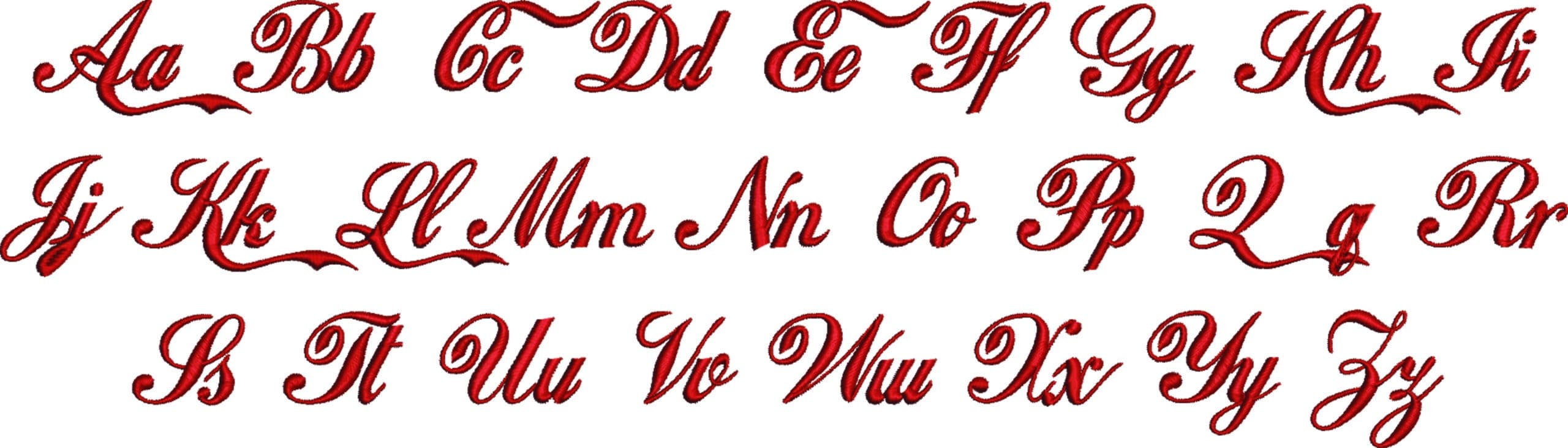 Loki Cola Embroidery Font Set - 1" 1.5" 2" 2.5" 3" and 4" - Machine Embroidery Alphabet Font - instant download — view 2