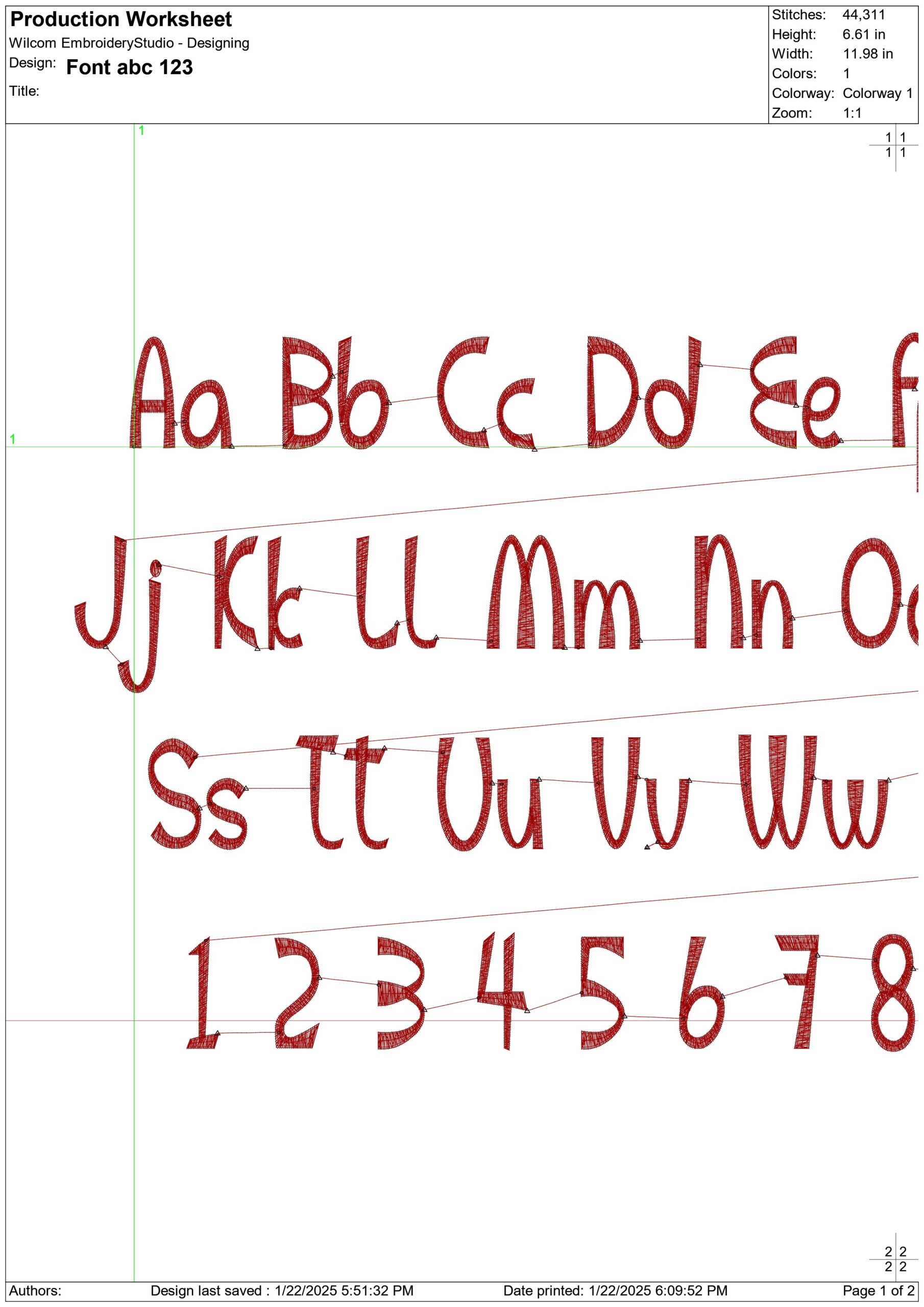 McLetters Embroidery Font Set - 1" 1.5" 2" 2.5" 3" and 4" - Machine Embroidery Alphabet Font - instant download — view 2