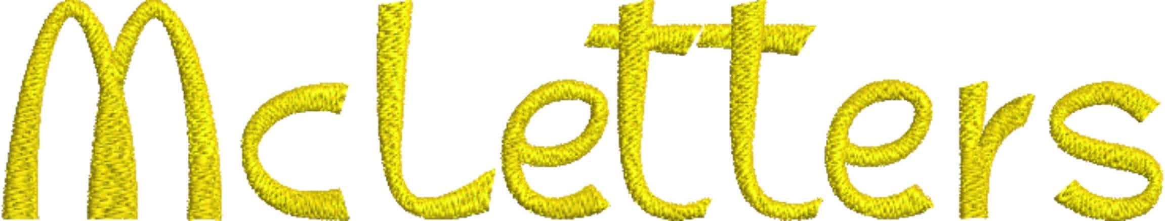 McLetters Embroidery Font Set - 1" 1.5" 2" 2.5" 3" and 4" - Machine Embroidery Alphabet Font - instant download — view 3