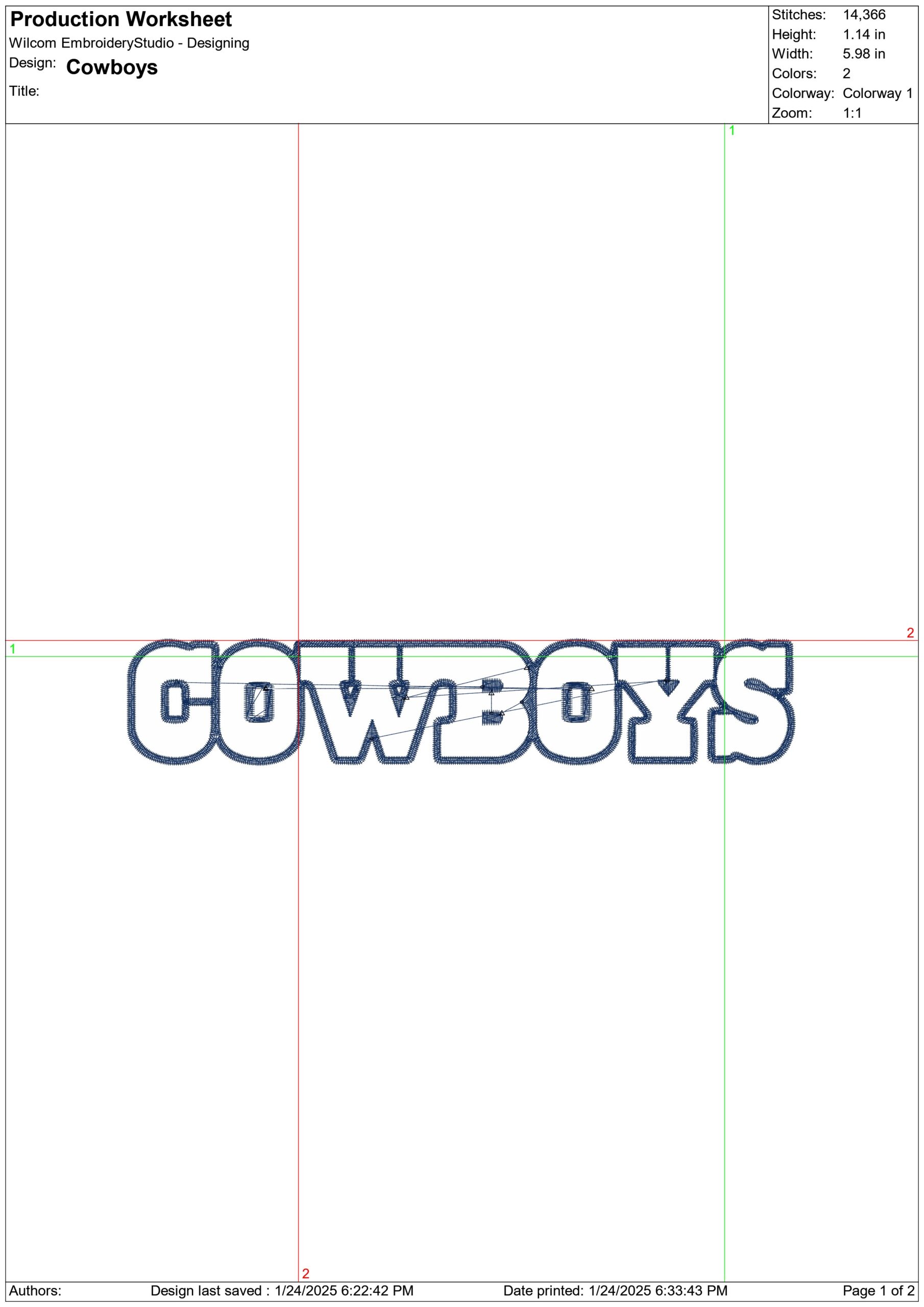 Hello Kitty Cowboys Embroidery design file - instant download — view 3