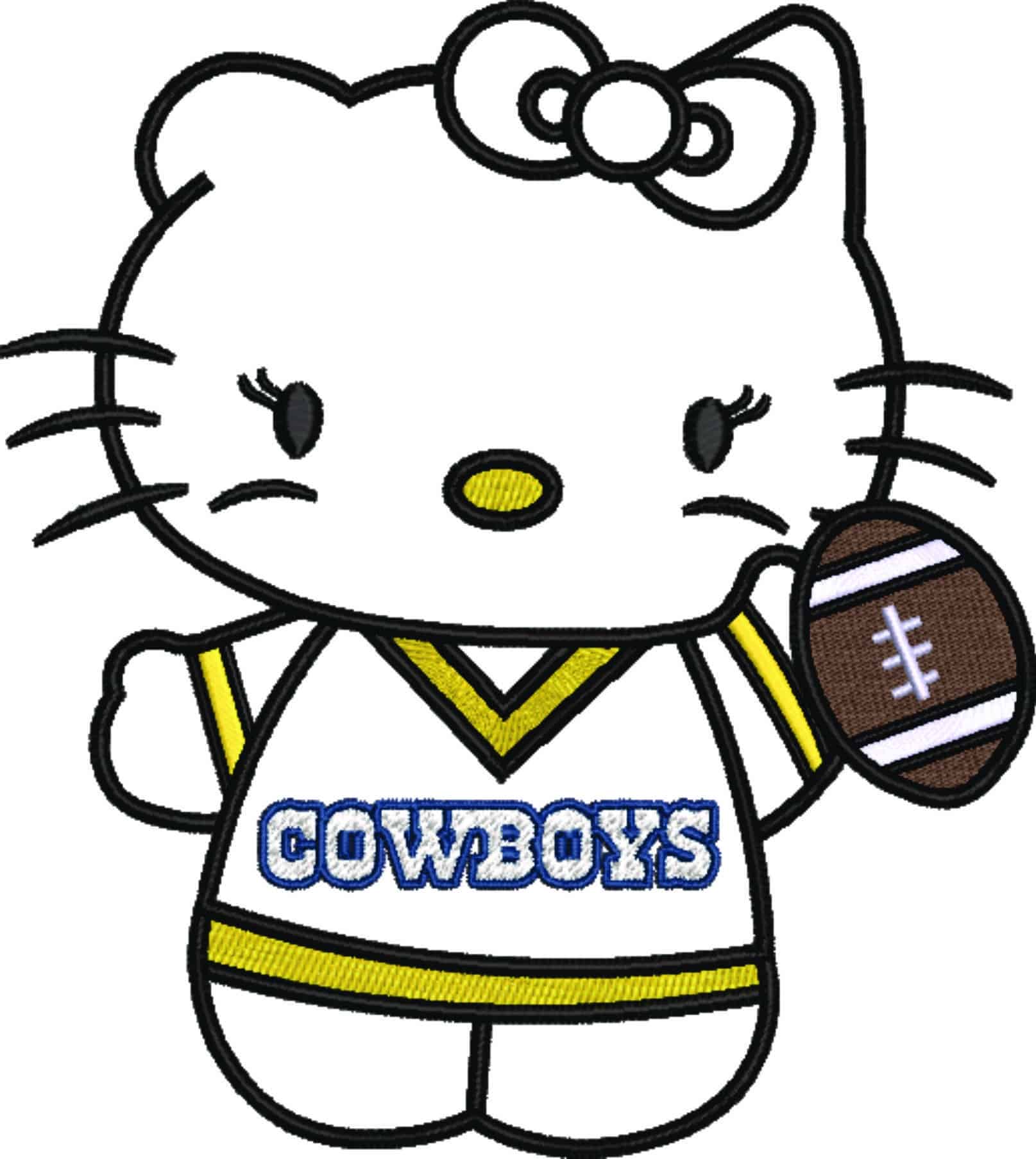 Hello Kitty Cowboys Embroidery design file - instant download — view 5
