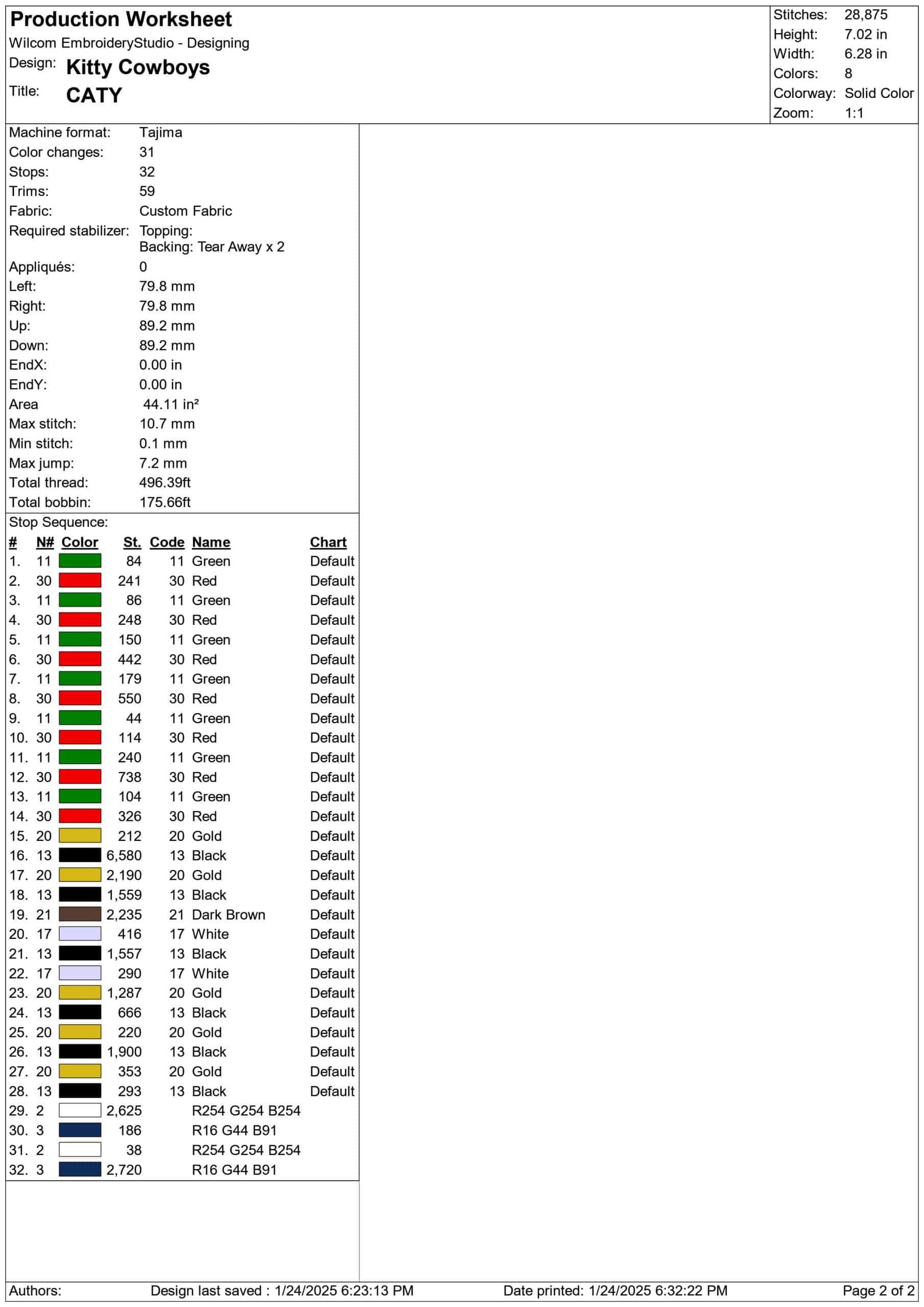 Hello Kitty Cowboys Embroidery design file - instant download — view 6