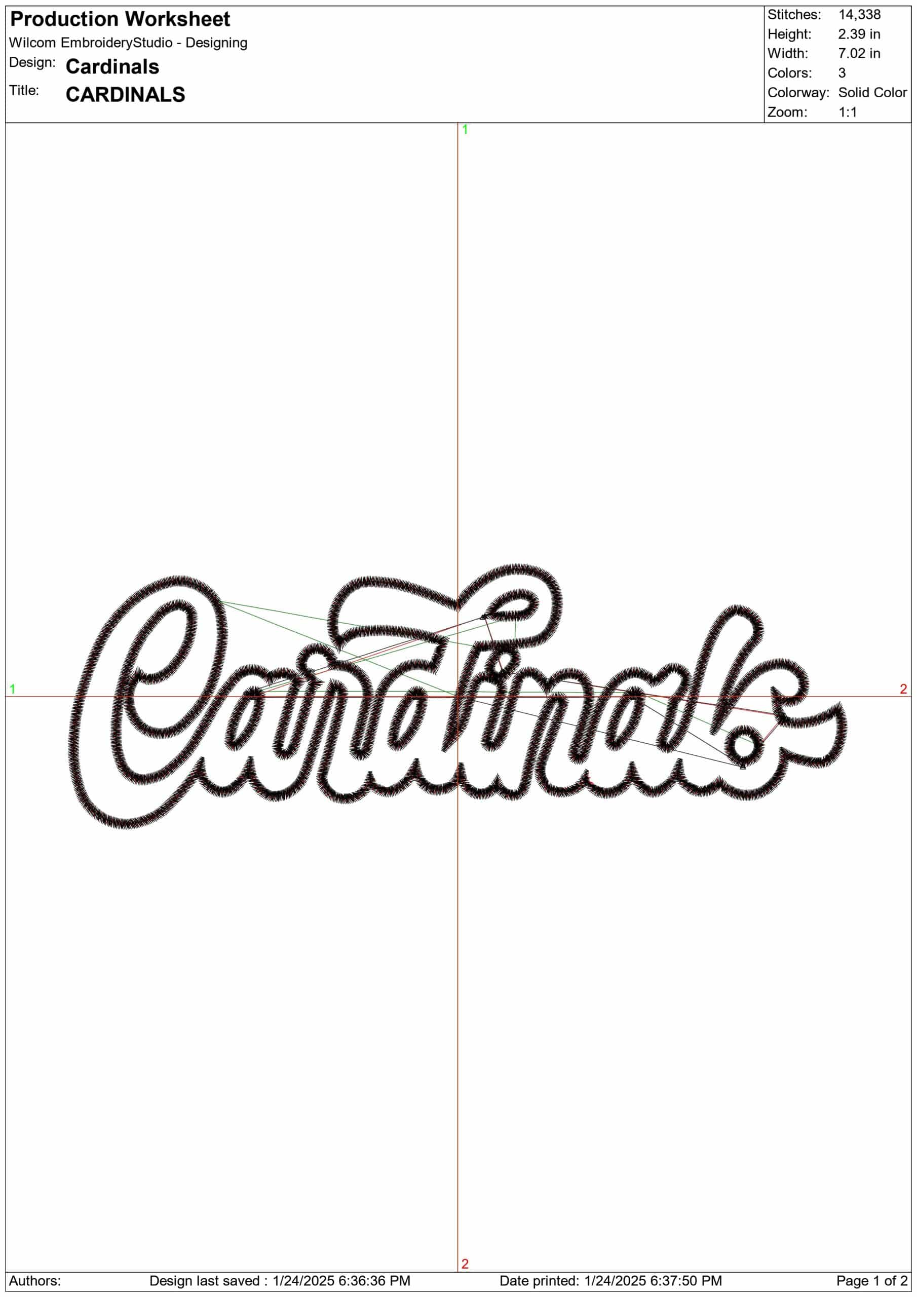 Cardinals Embroidery design file - instant download — view 2