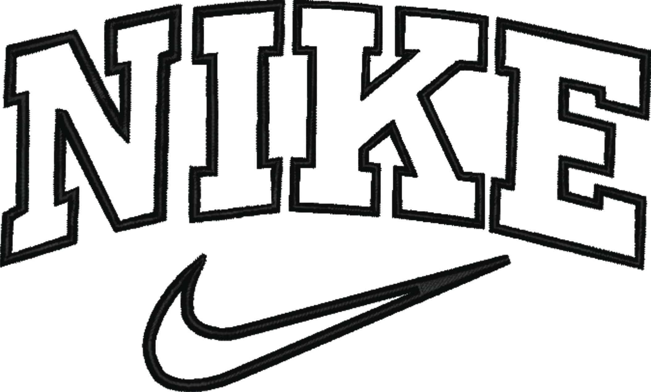 Nike Curved Embroidery design file - instant download — view 4