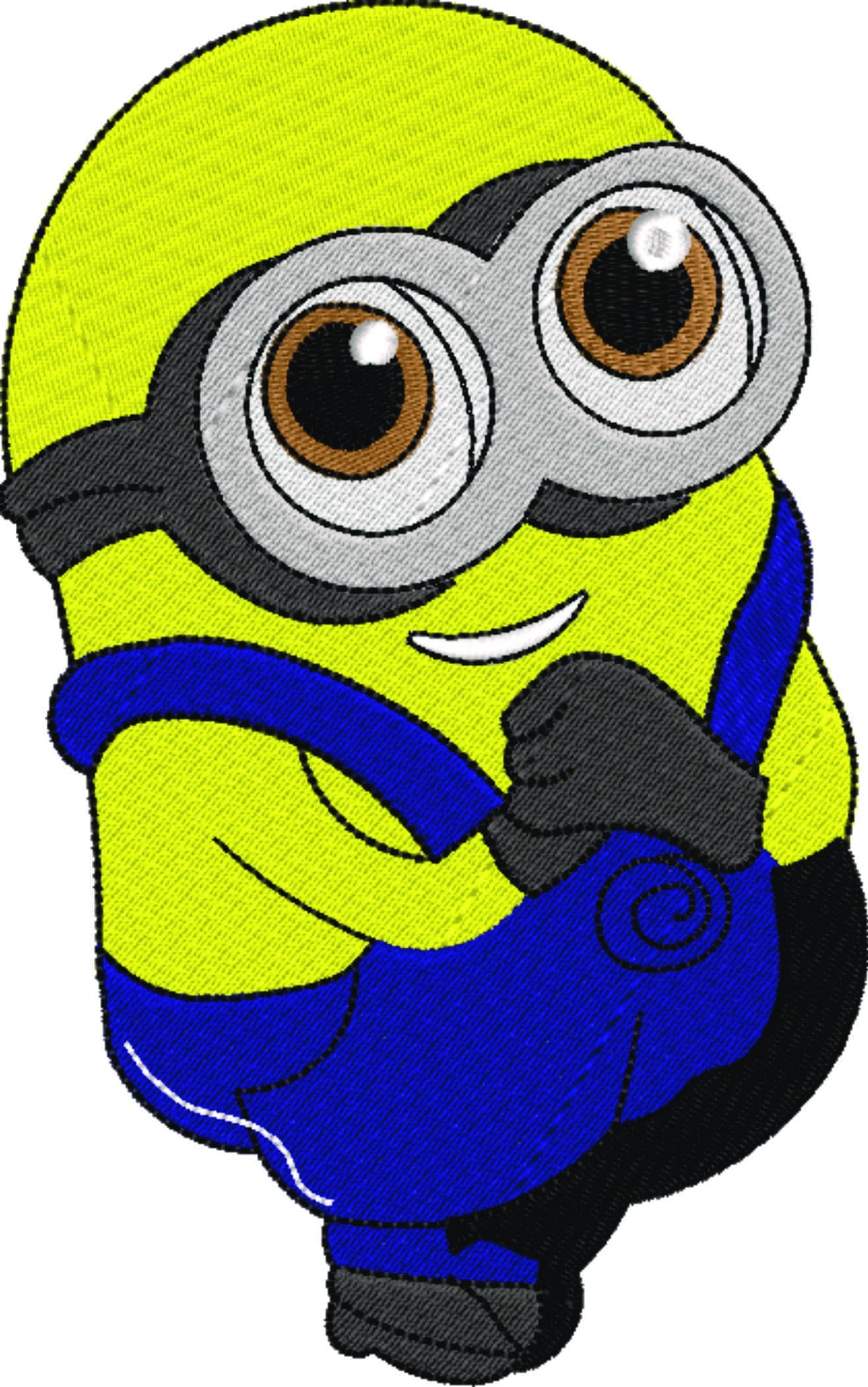 Minion Hug - embroidery design file - instant download — view 3