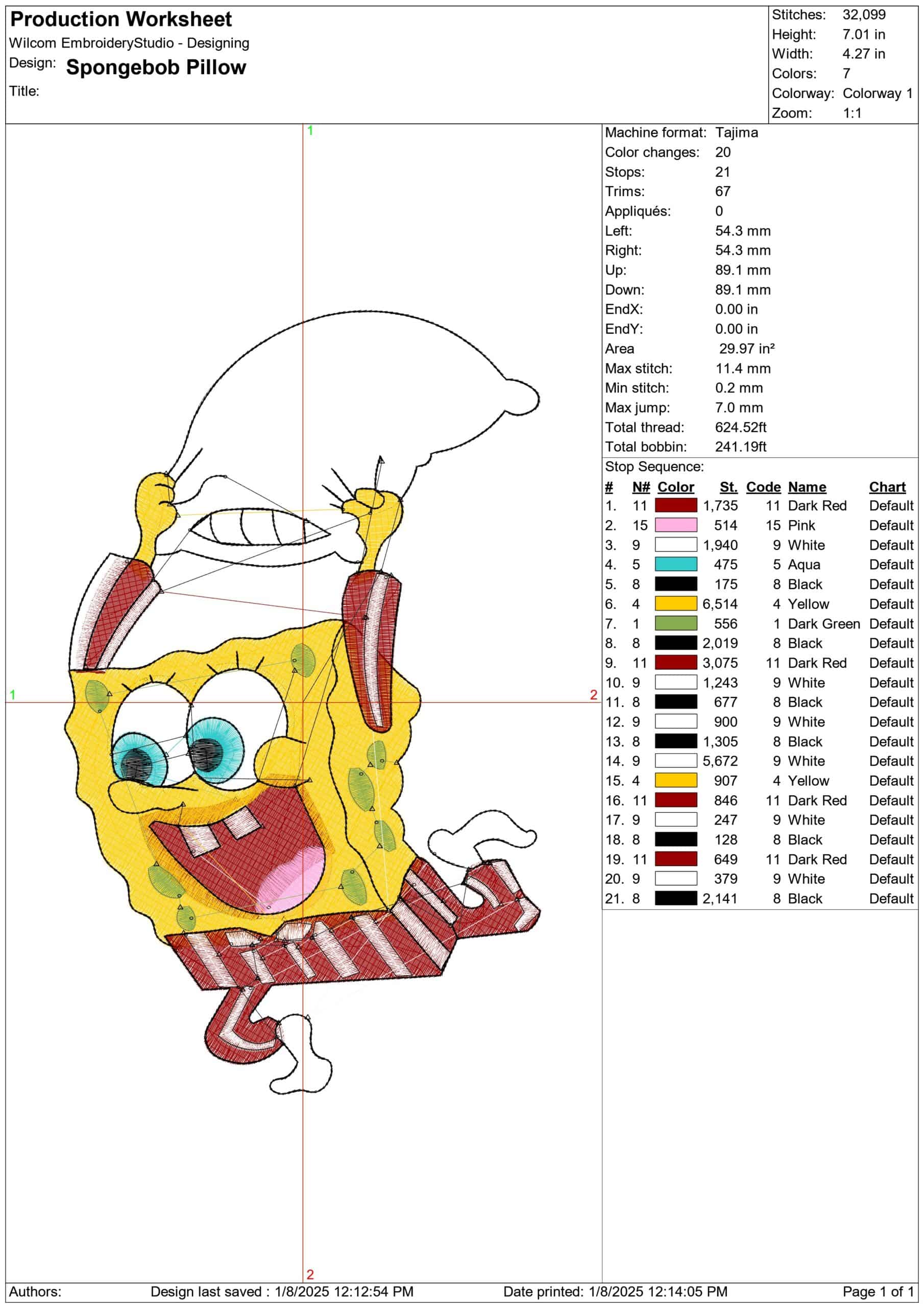 Sponge Bob Pillow Fight- Nike Sponge Bob embroidery design file - instant download — view 2
