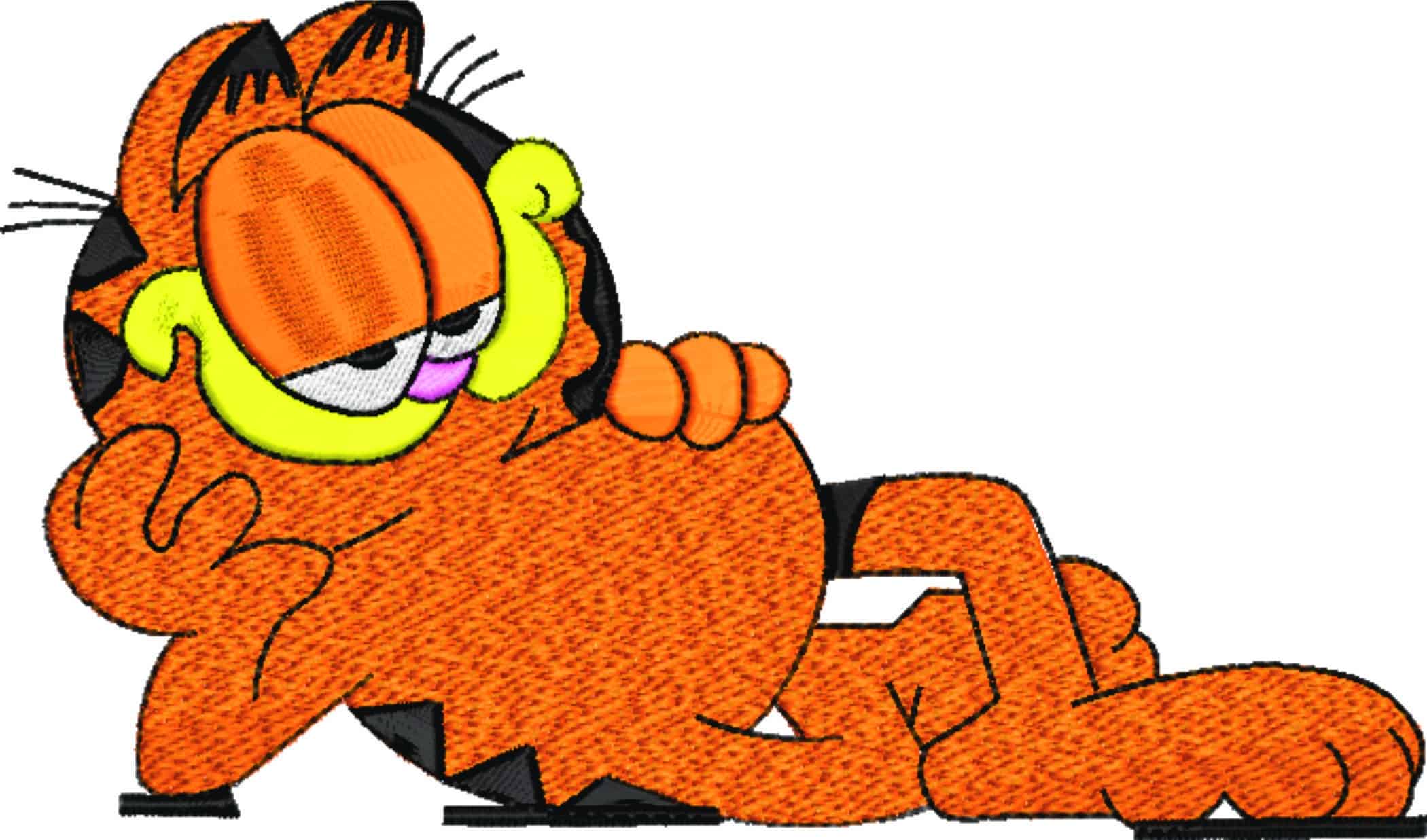Garfield - Nike embroidery design file - instant download in a frame — view 4