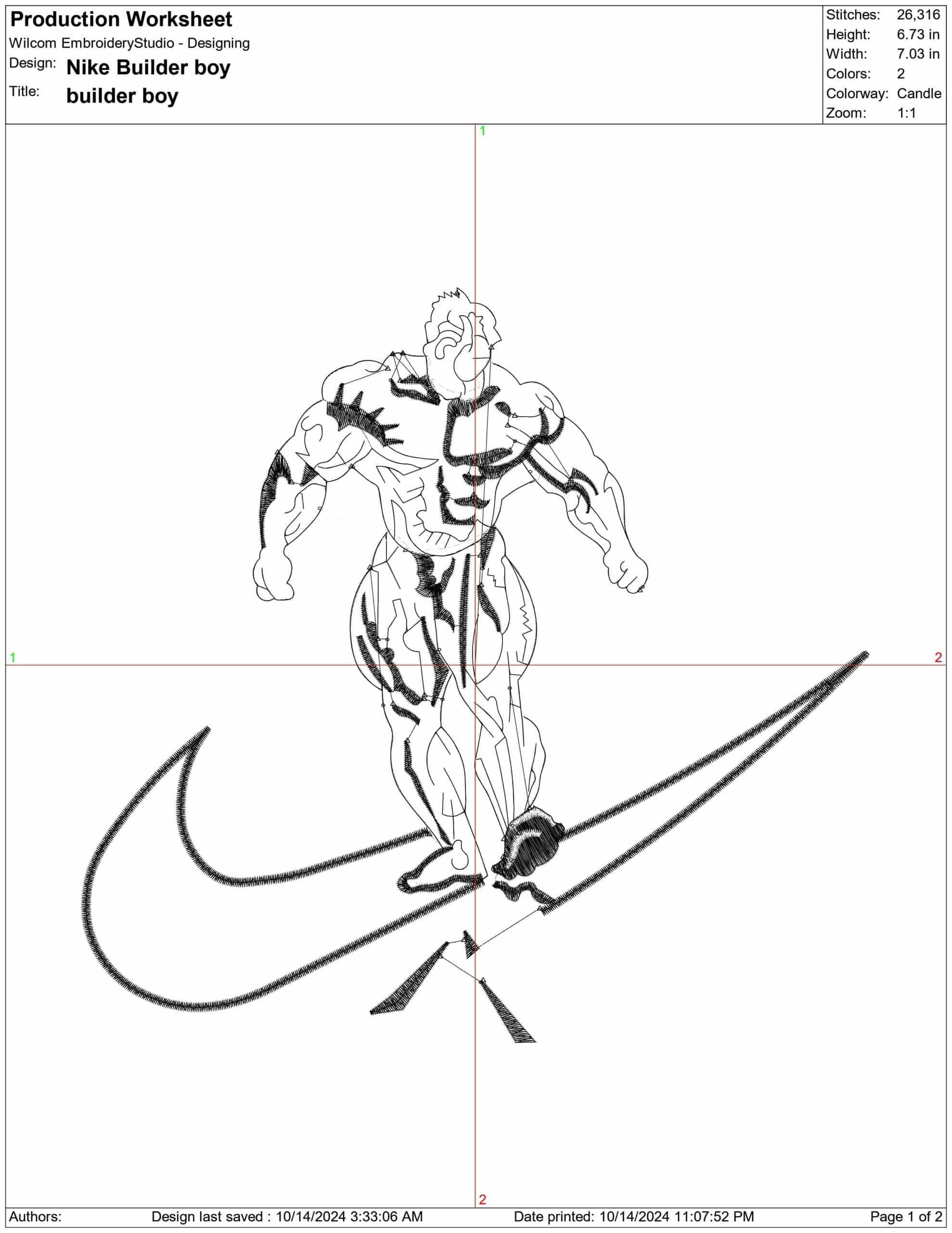 Nike Swoosh Body Builder Breaks Swoosh - Nike embroidery design - instant download — view 2