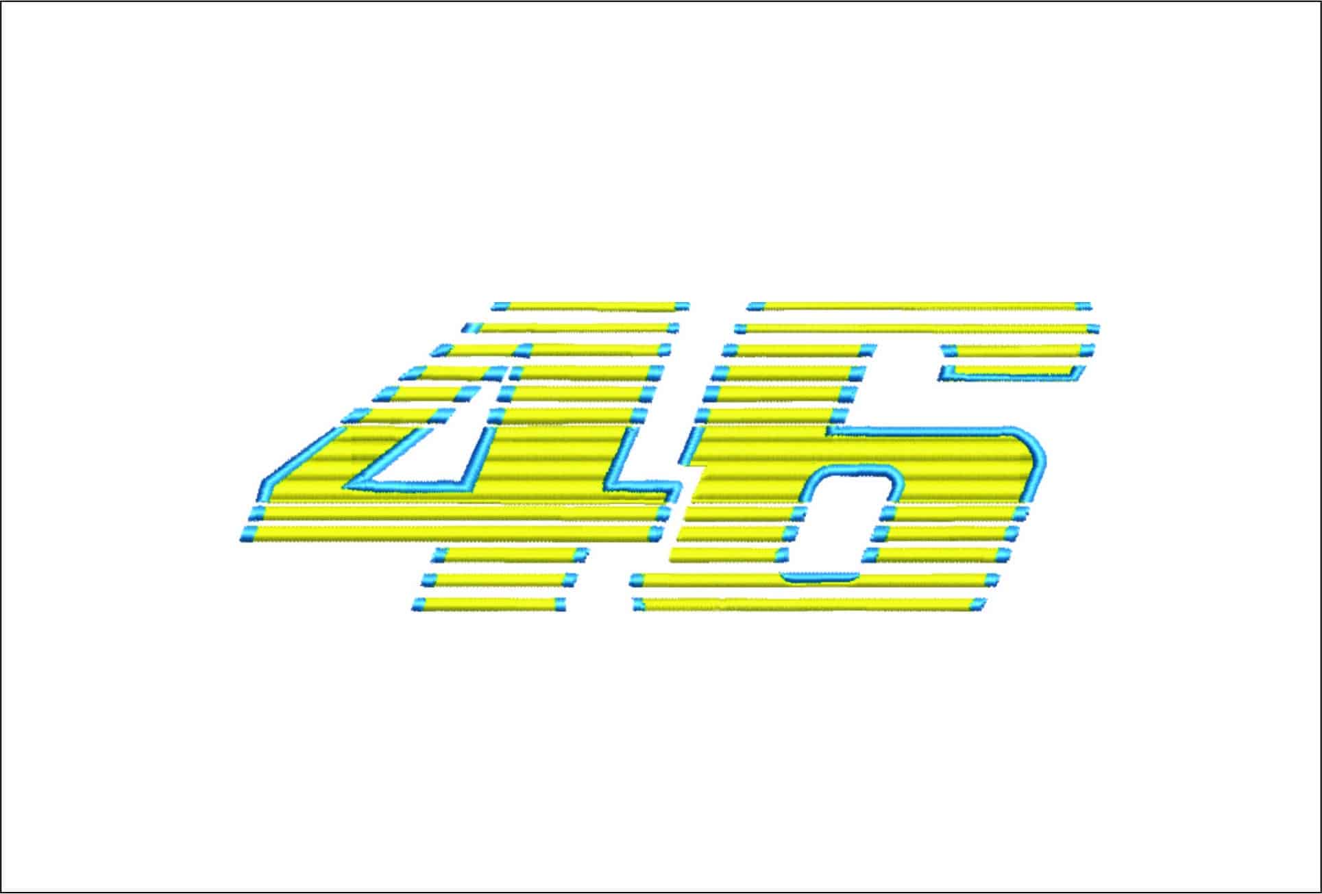 Valentino Rossi The Doctor VR46 Embroidery design - Motor Bike Company machine pattern embroidery file instant download