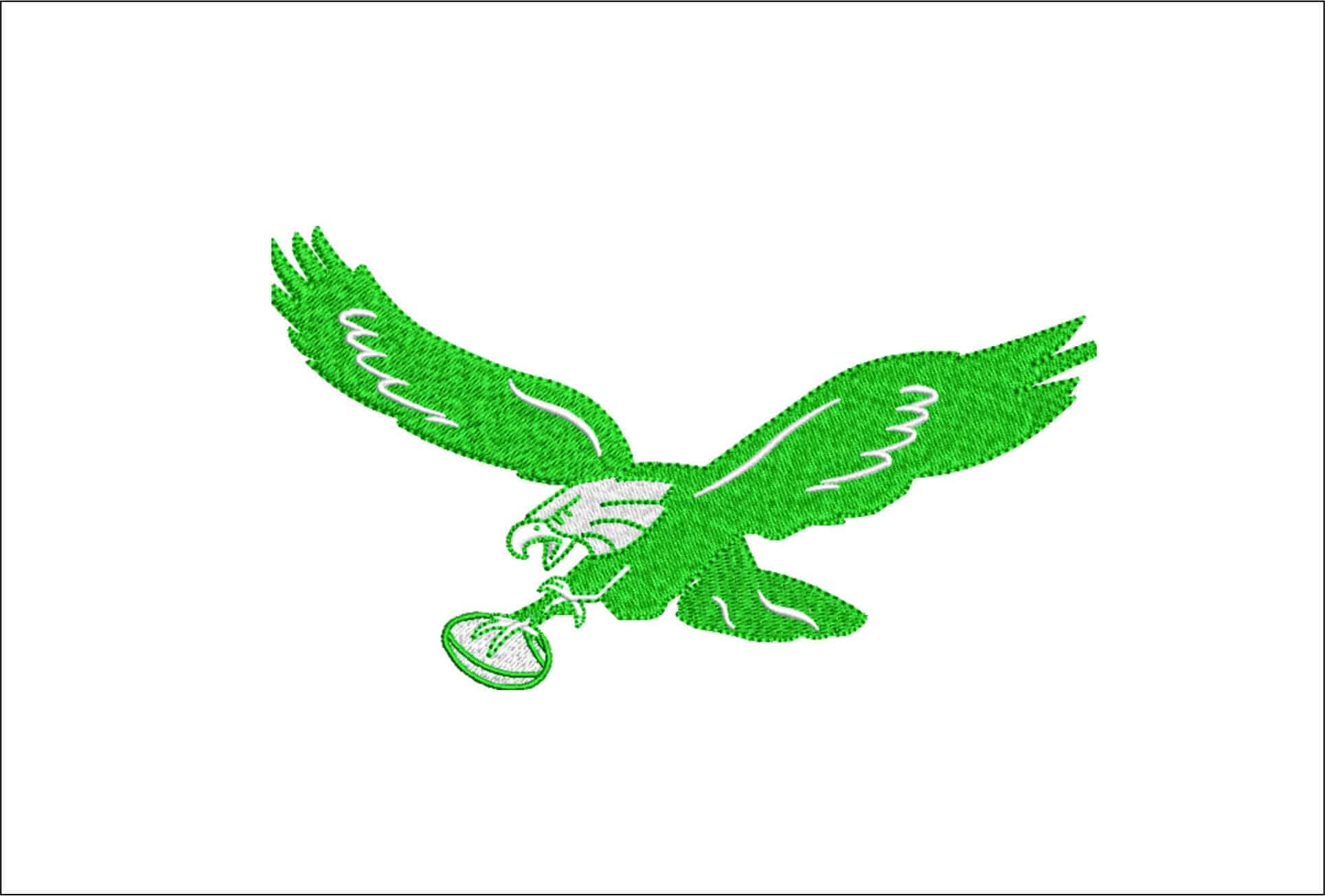 Philadelphia Eagles Swoosh- NFL embroidery design file - instant download