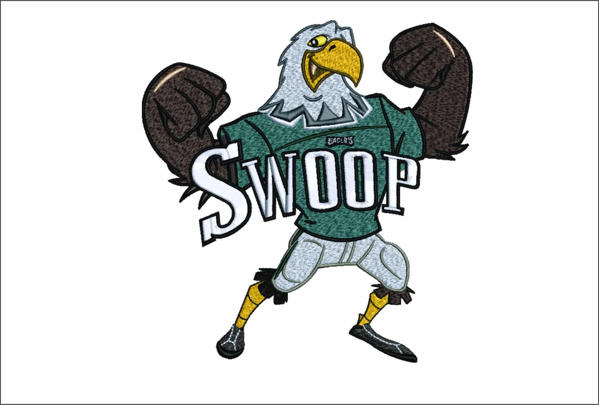 Philadelphia Eagles Swoop- NFL embroidery design file - instant download