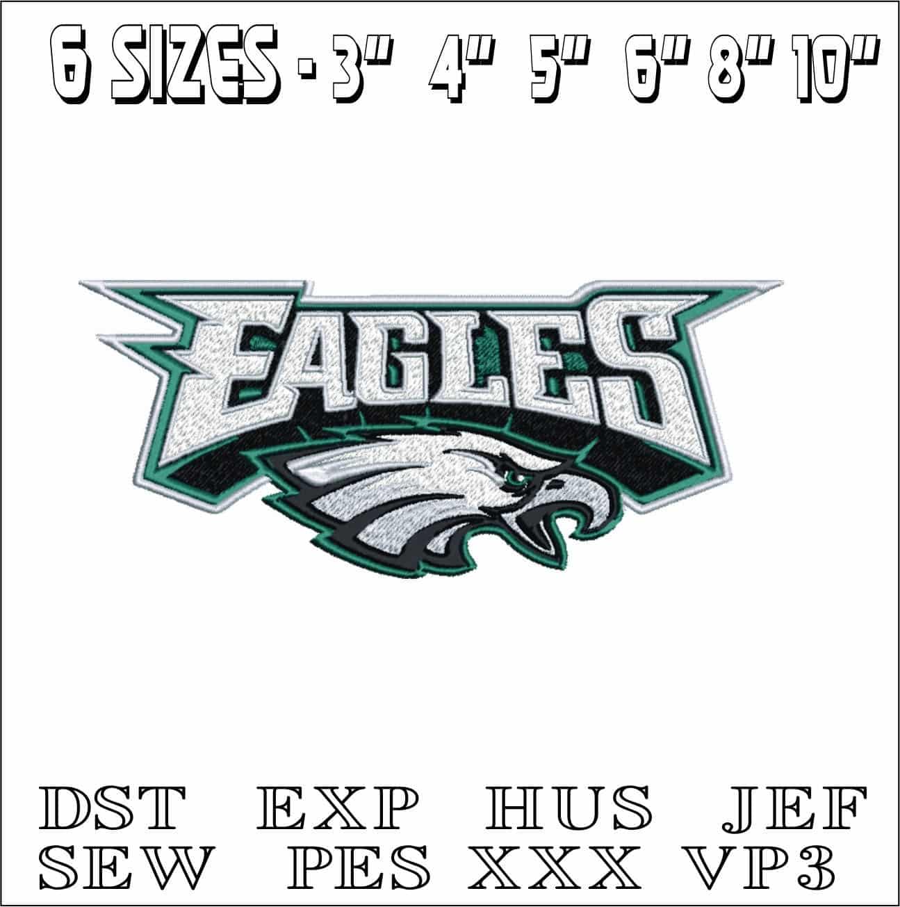 Philadelphia Eagles Logo - NFL embroidery design file - instant download — view 2
