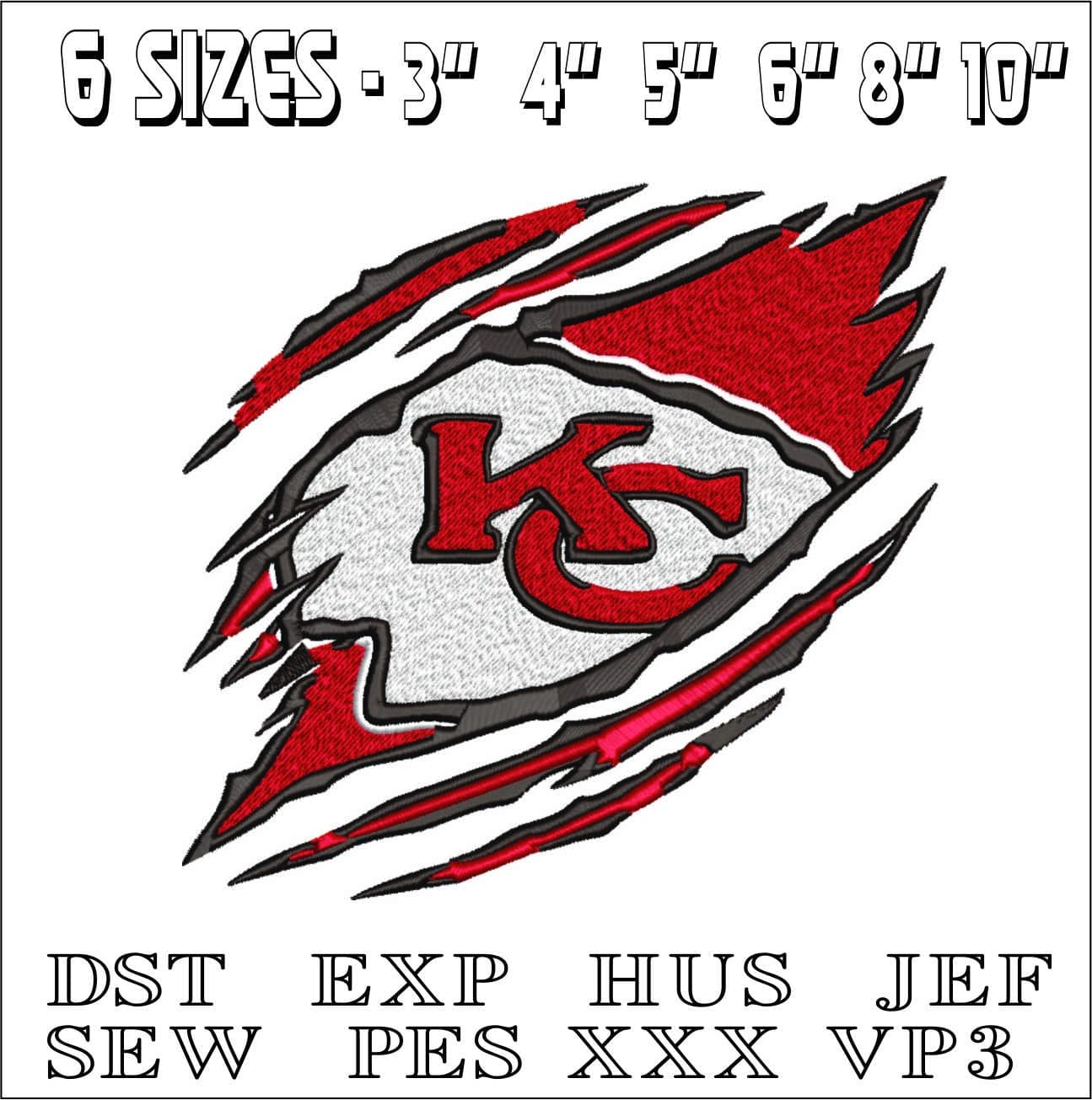 Kansas City Arrow Chiefs NFL Slashed -Arrowhead Stadium embroidery machine pattern embroidery file - instant download — view 2