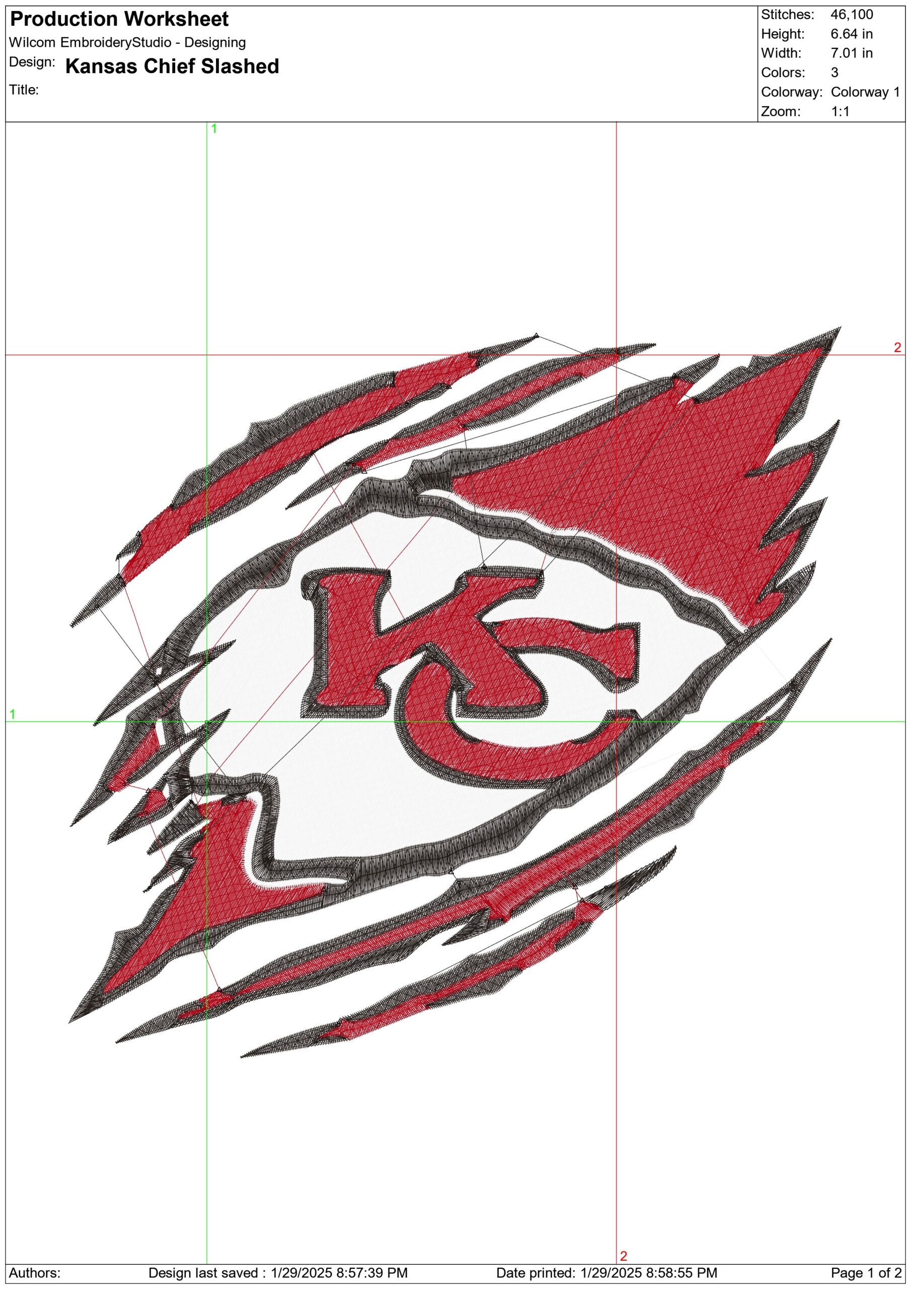 Kansas City Arrow Chiefs NFL Slashed -Arrowhead Stadium embroidery machine pattern embroidery file - instant download — view 3