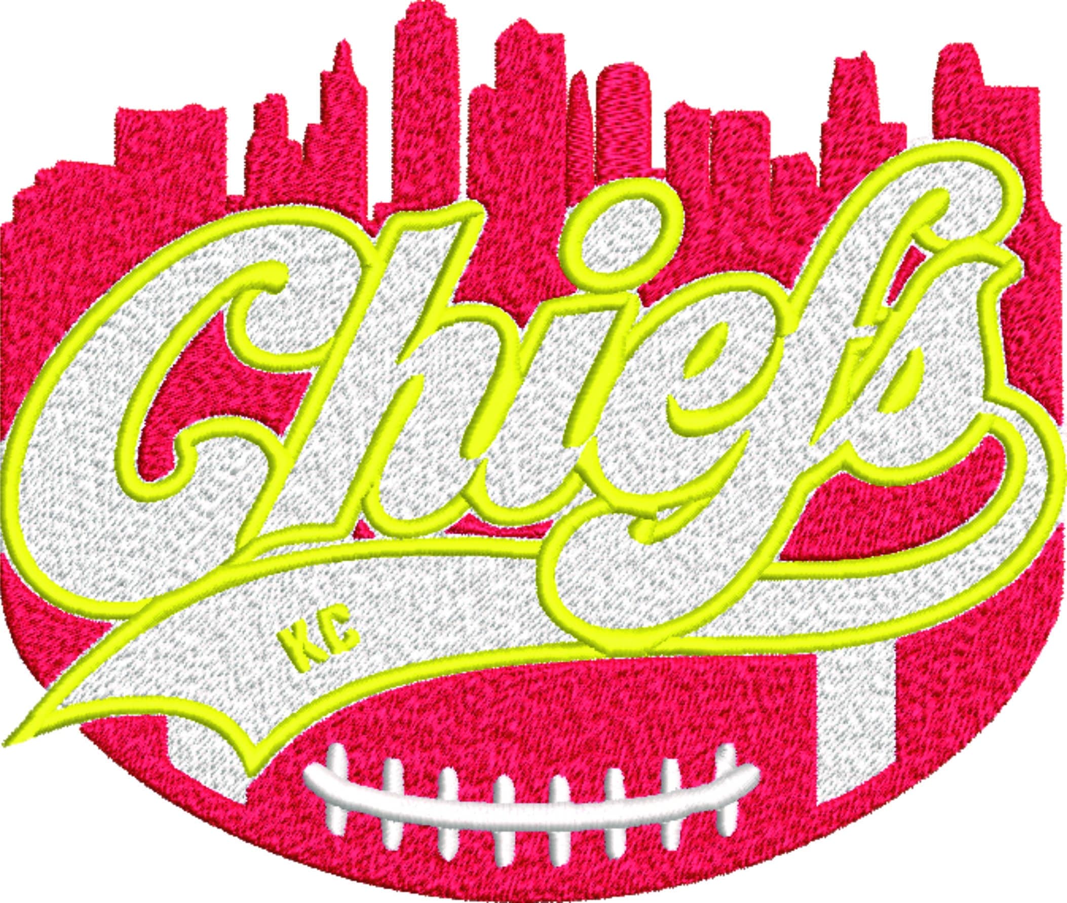 Kansas City Arrow Chiefs NFL City Scape-Arrowhead Stadium embroidery machine pattern embroidery file - instant download — view 5