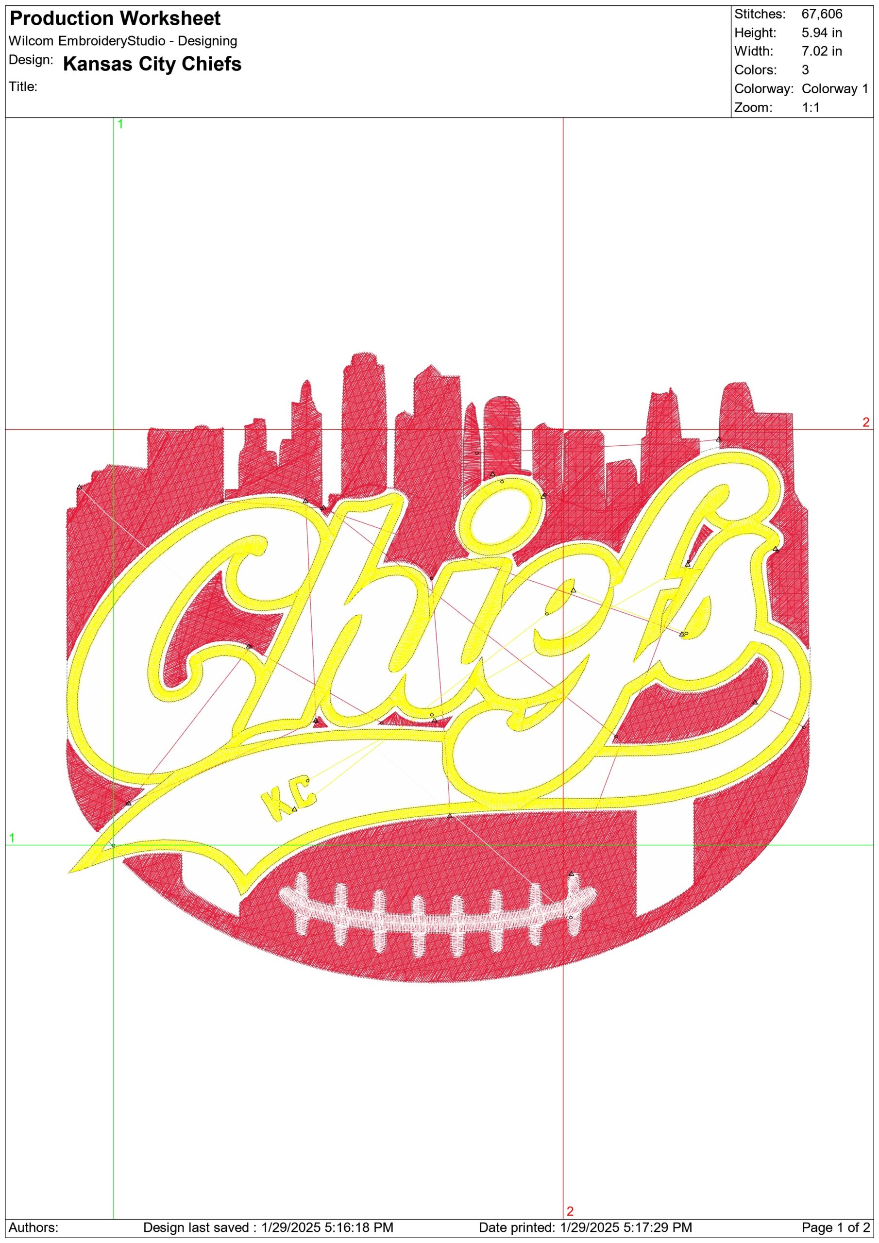 Kansas City Arrow Chiefs NFL City Scape-Arrowhead Stadium embroidery machine pattern embroidery file - instant download — view 3