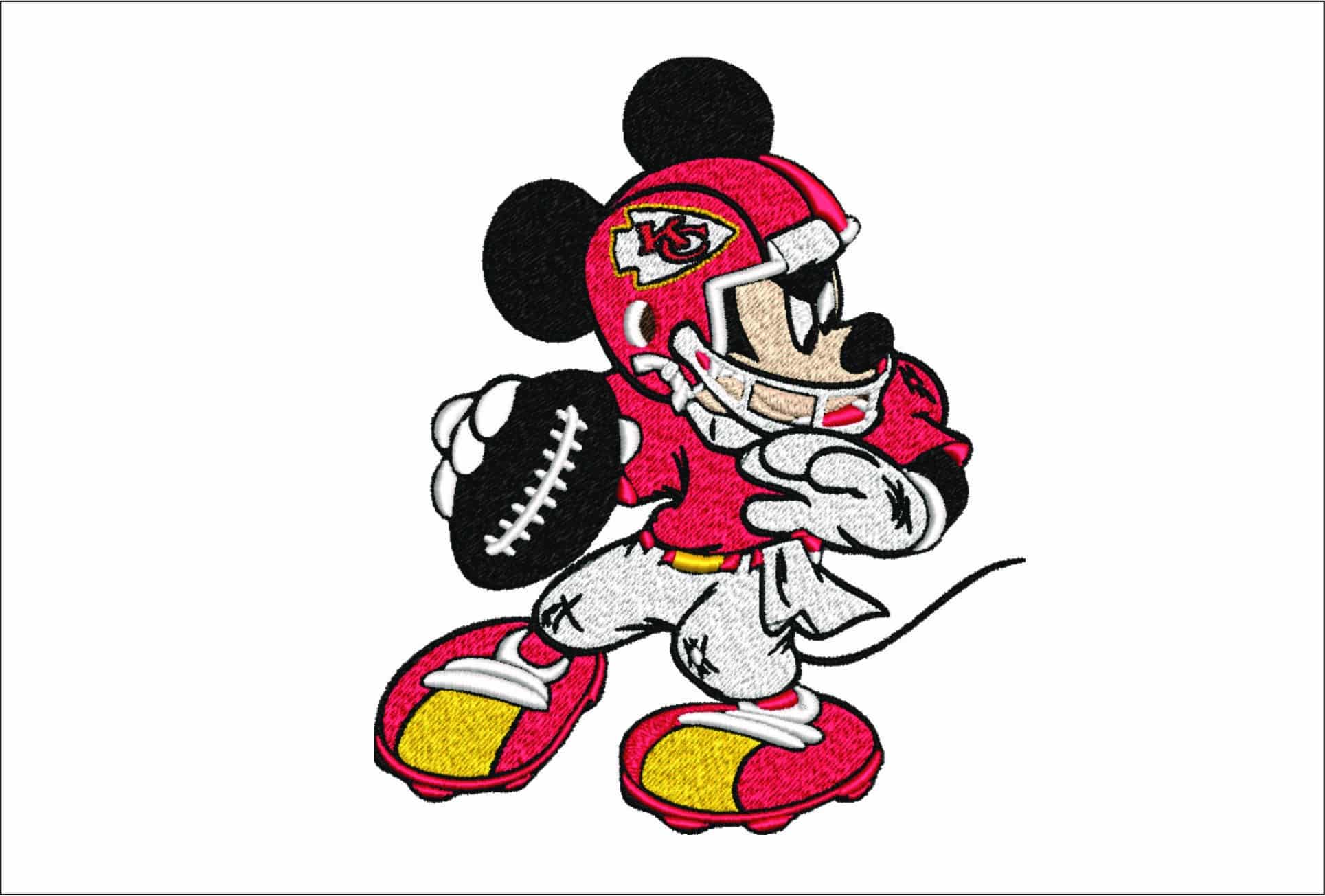 Kansas City Chiefs NFL Mickey Mouse -Arrowhead Stadium embroidery machine pattern embroidery file - instant download