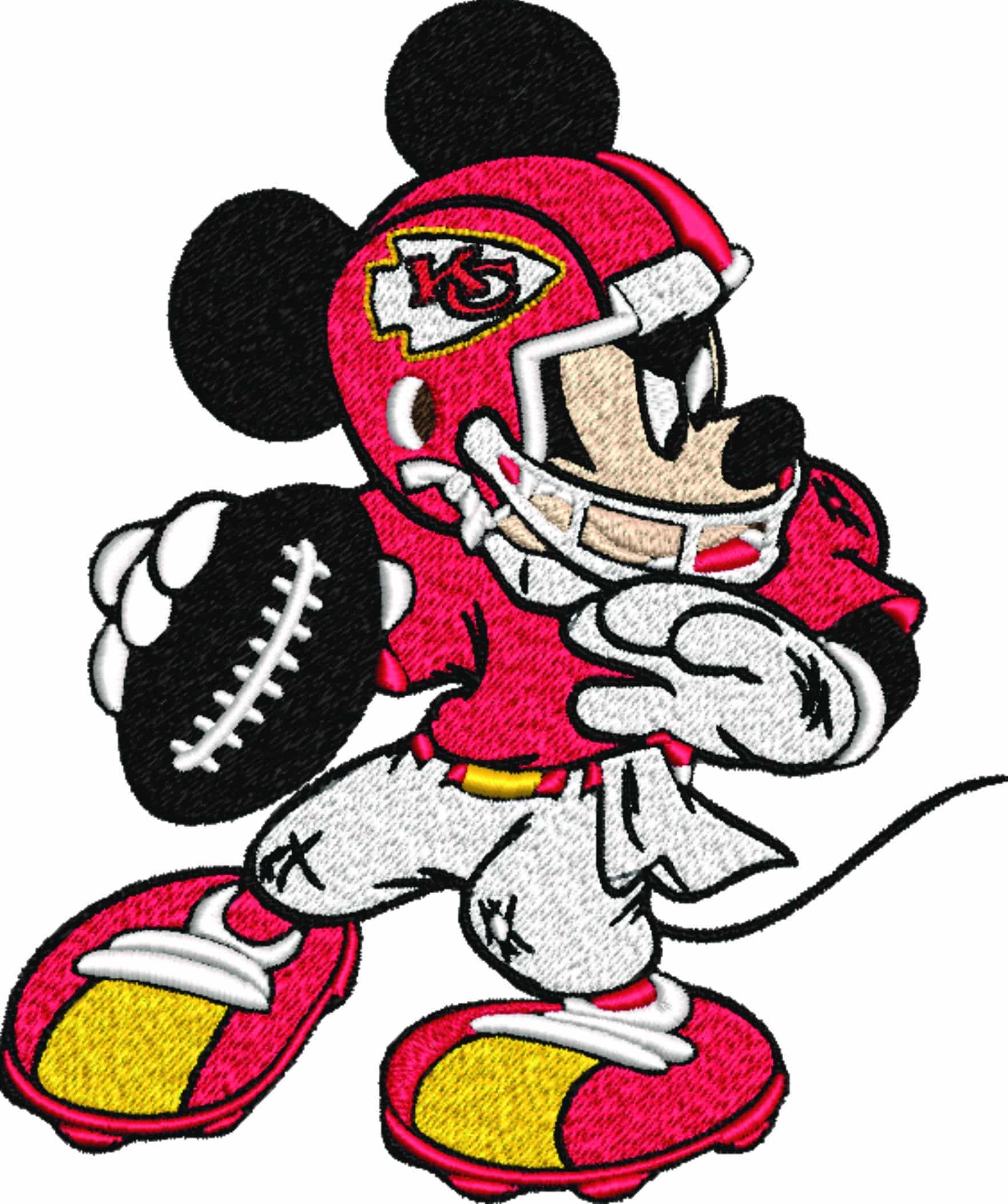 Kansas City Chiefs NFL Mickey Mouse -Arrowhead Stadium embroidery machine pattern embroidery file - instant download — view 5