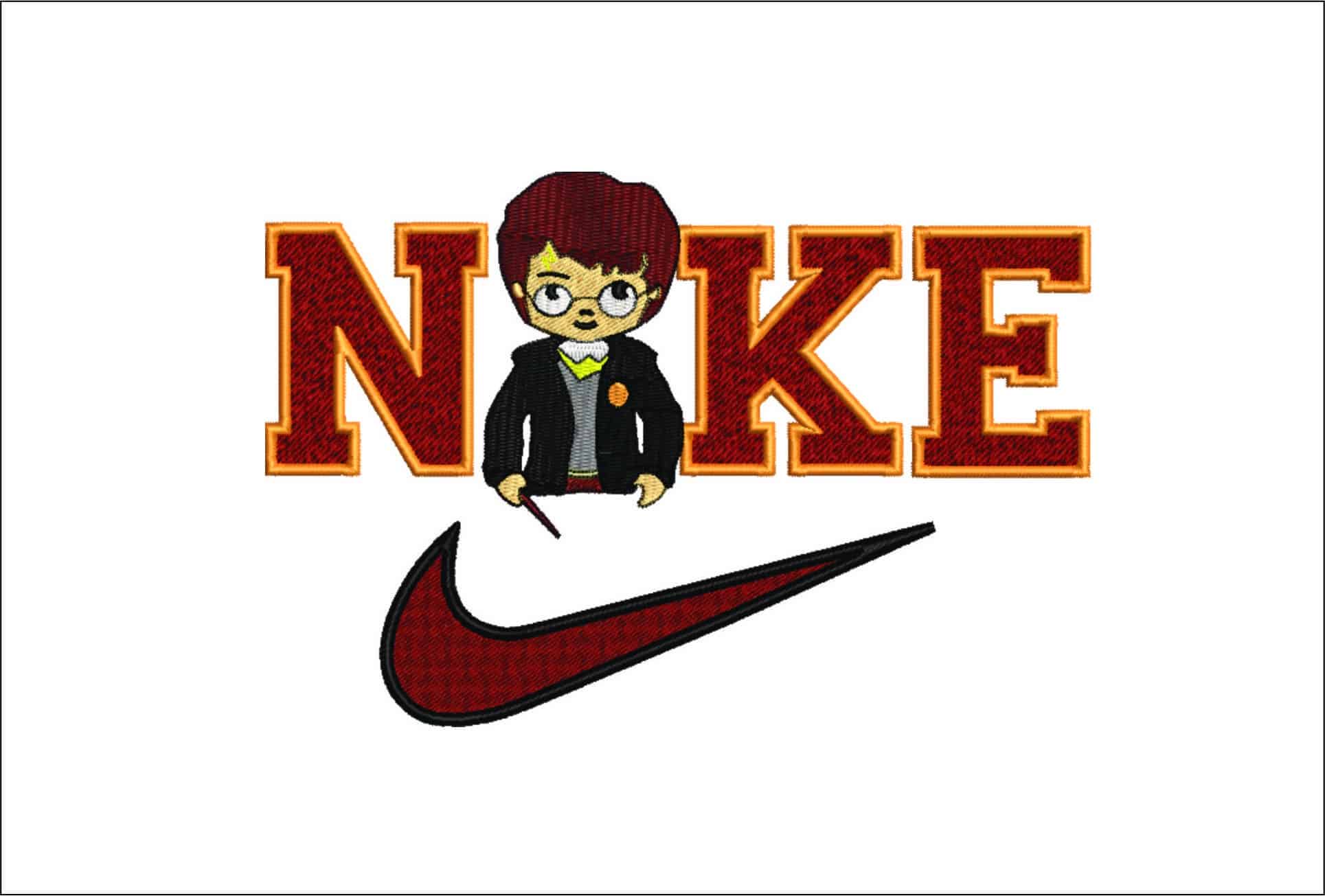 Nike Swoosh Young Harry Potter - Harry Potter embroidery design file - instant download