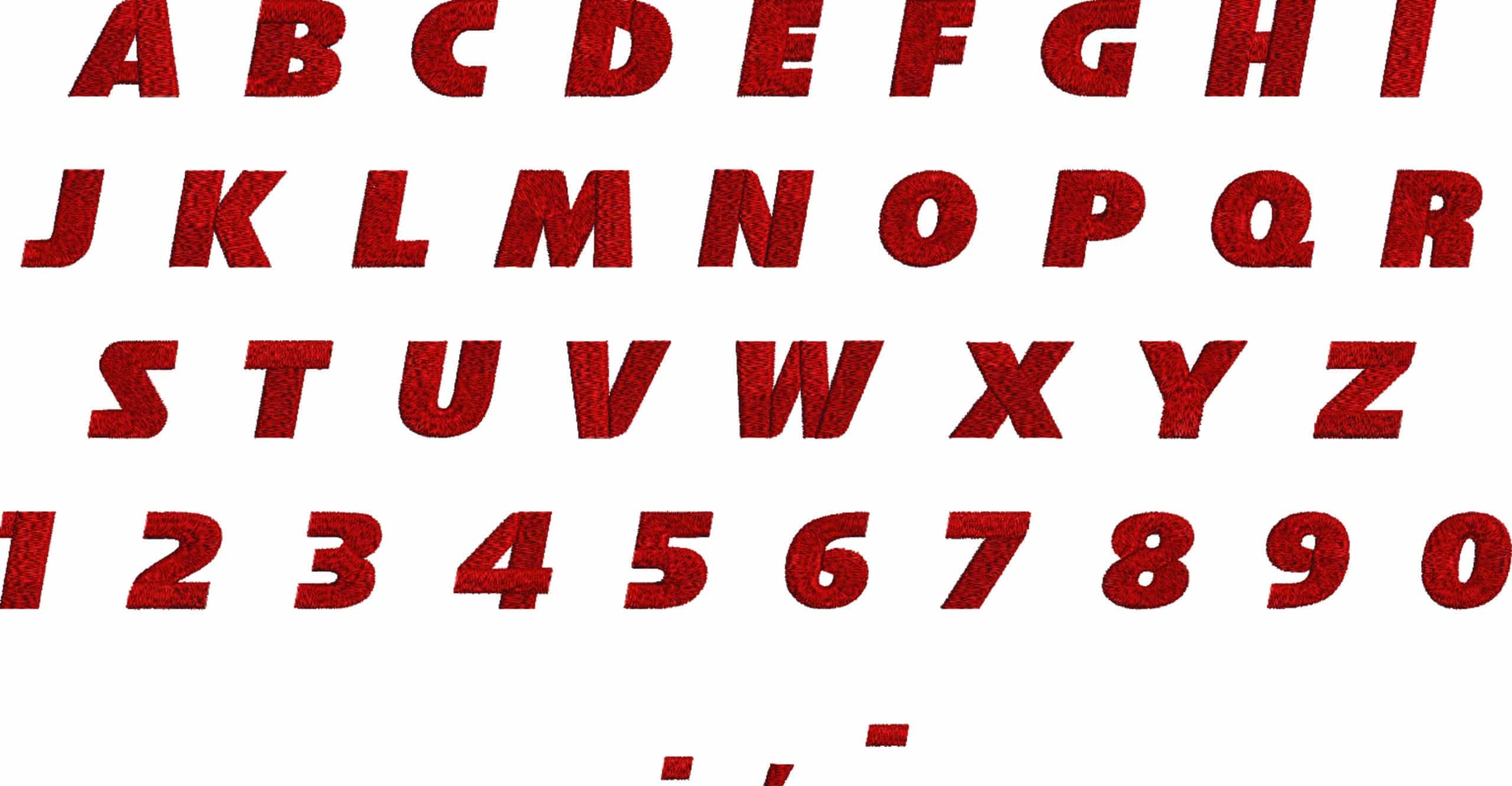 Kansas City Chiefs Embroidery Font Set - 1" 1.5" 2" 2.5" 3" and 4" - Machine Embroidery Alphabet Font - instant download — view 5